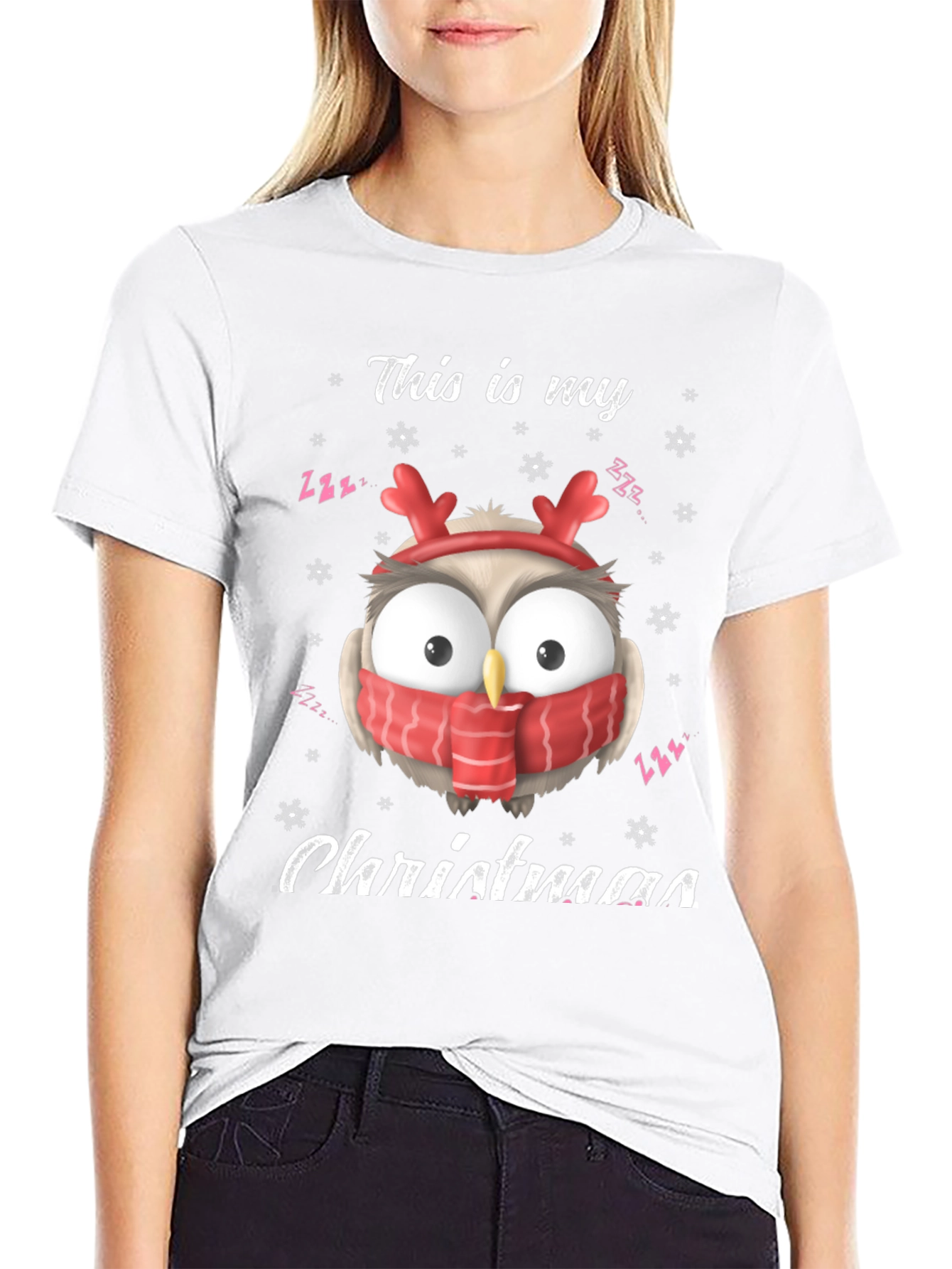 Christmas Owl T-Shirt: Festive Holiday Apparel