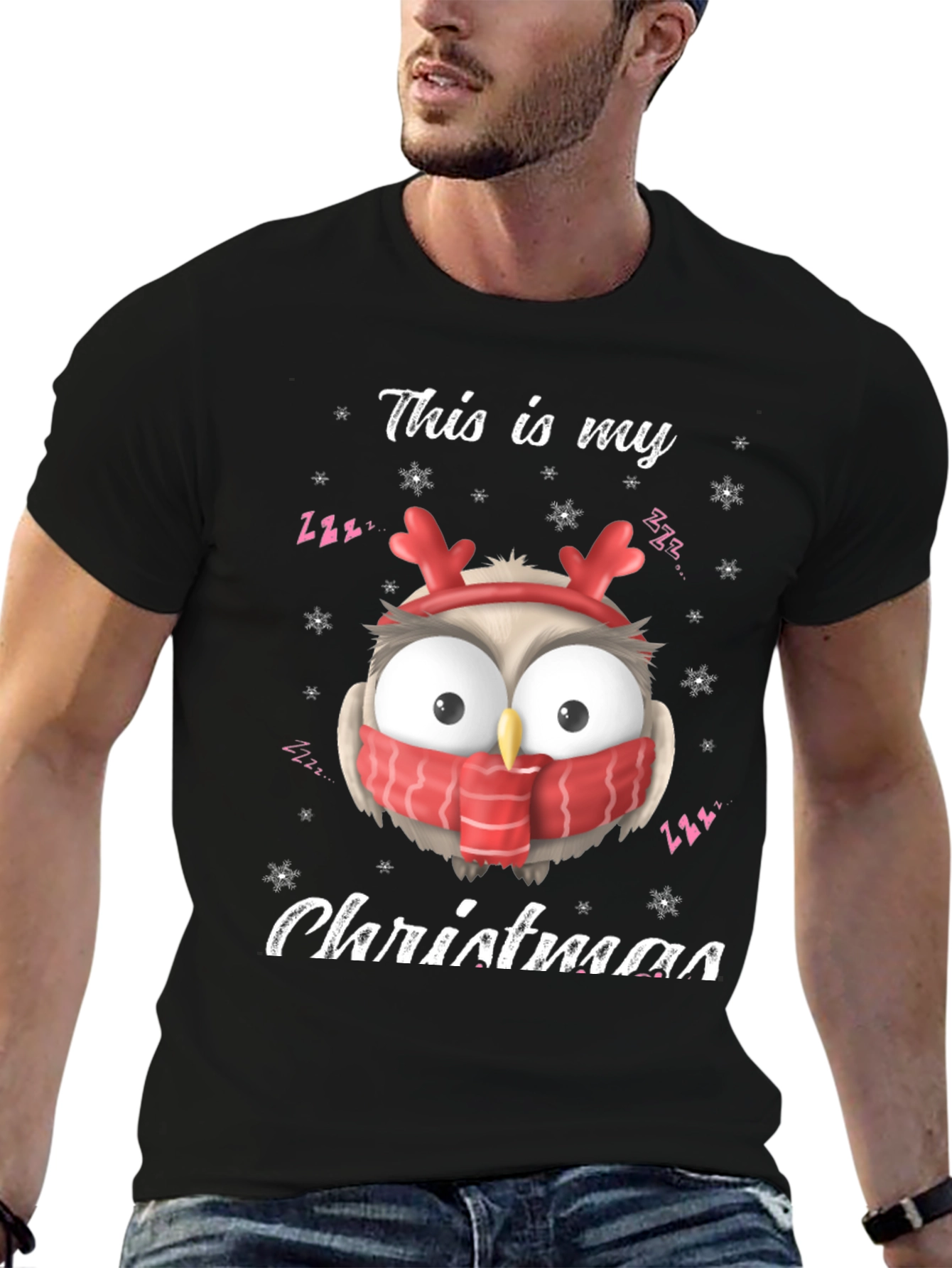 Christmas Owl T-Shirt: Festive Holiday Apparel