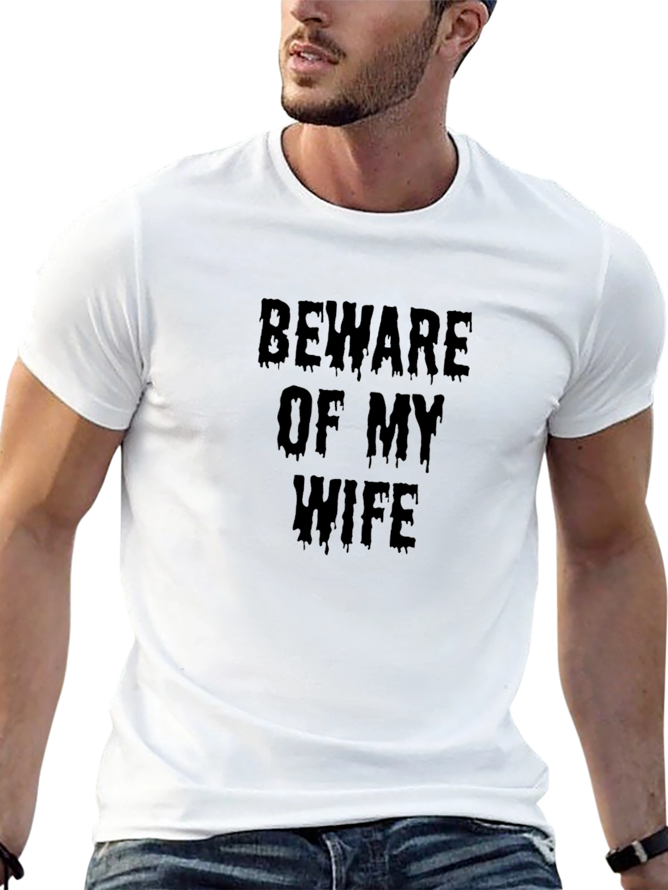 Beware of My Wife Funny Mens T-Shirt