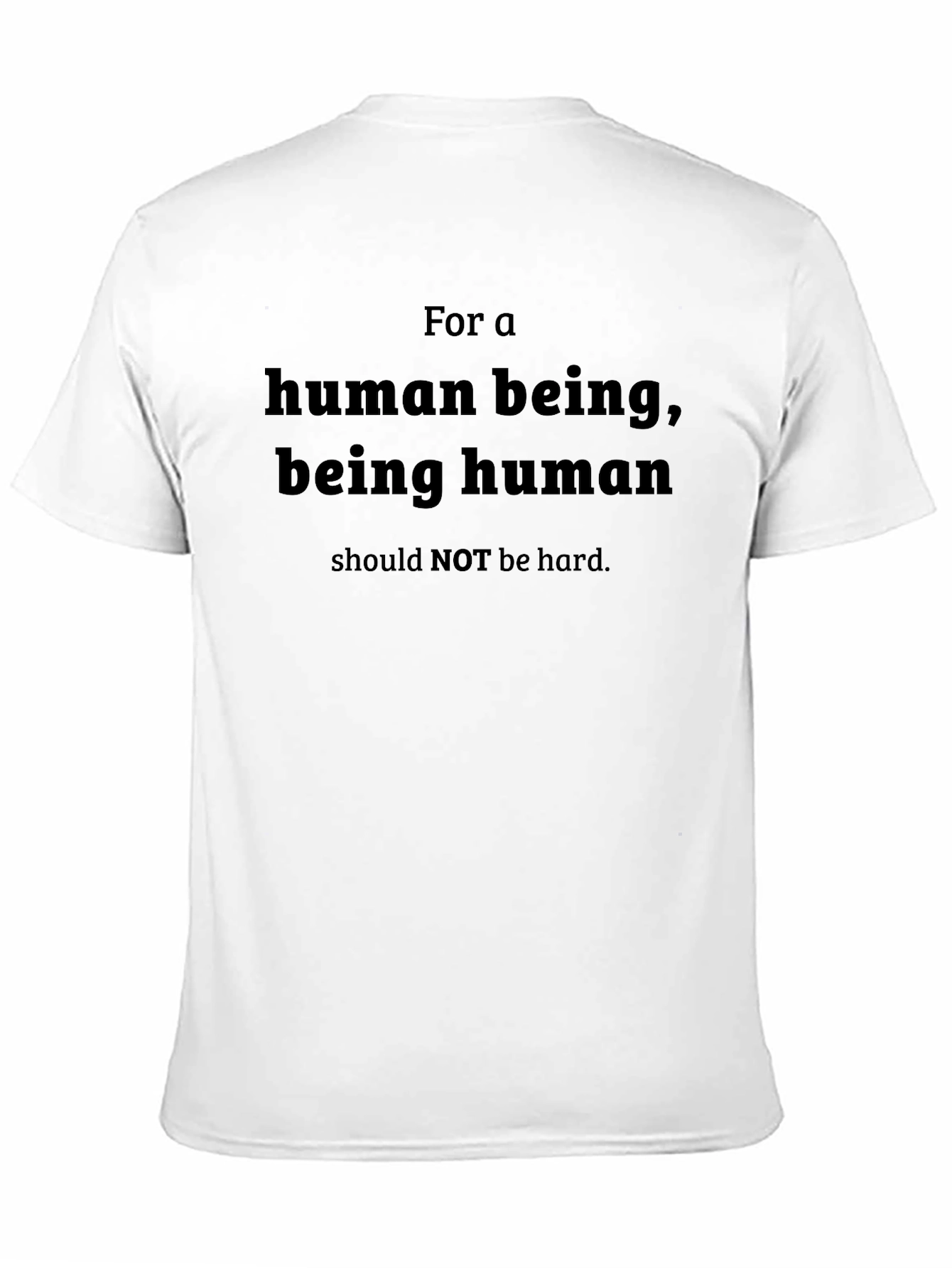 Human Being Graphic Tee - Black Crew Neck T-Shirt