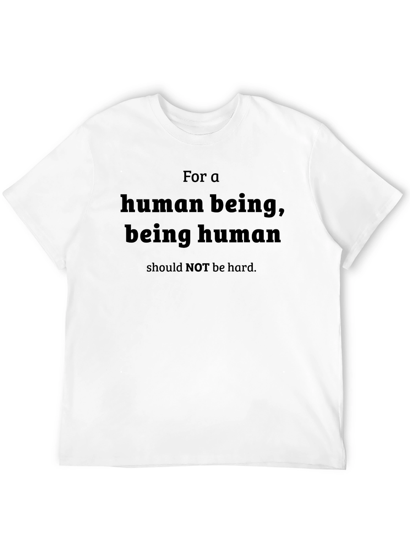 Human Being Graphic Tee - Black Crew Neck T-Shirt