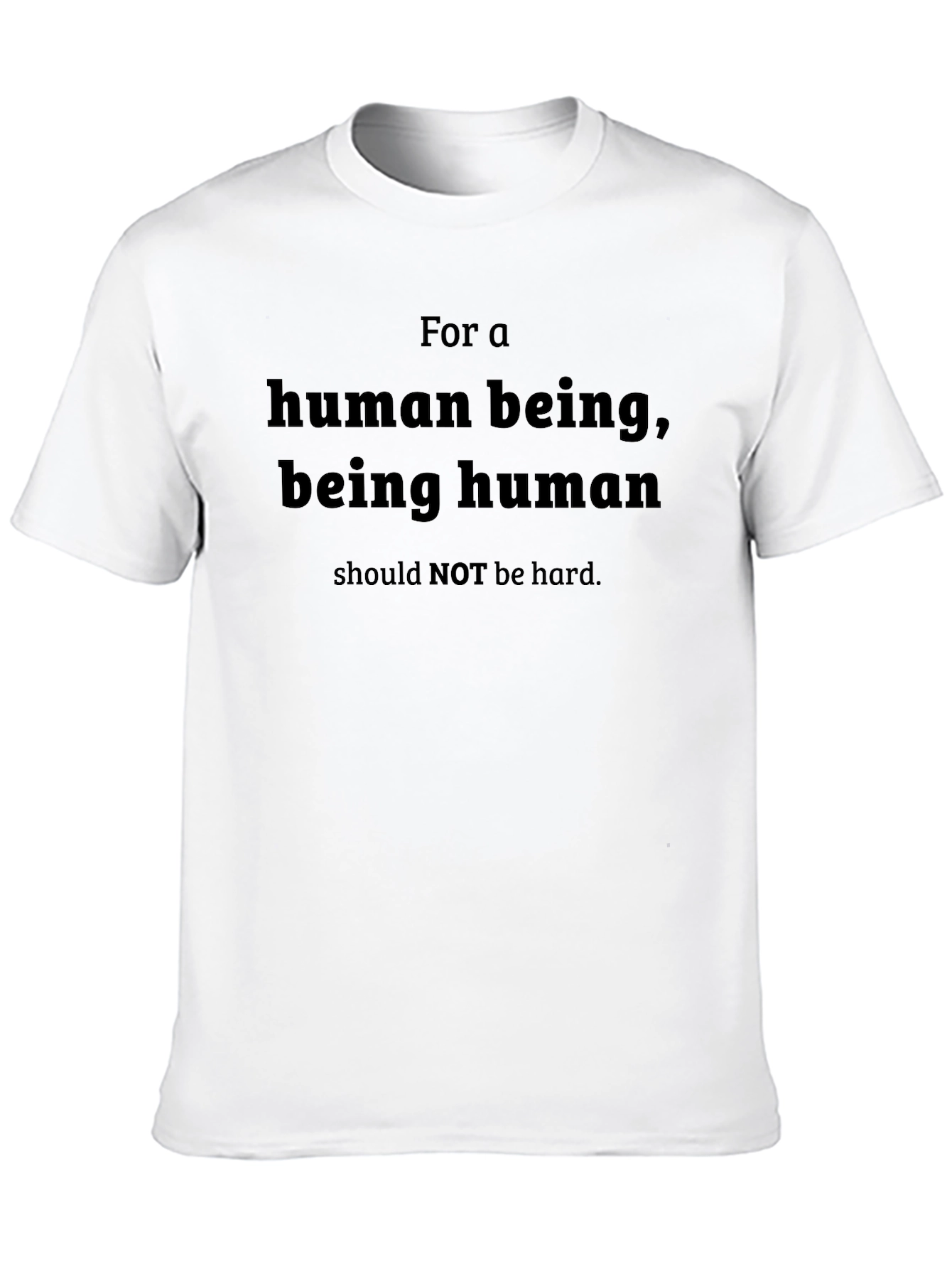 Human Being Graphic Tee - Black Crew Neck T-Shirt