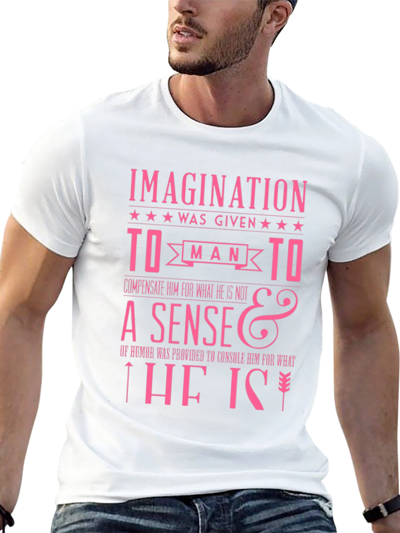 Imagination Humor Slogan Graphic T-Shirt