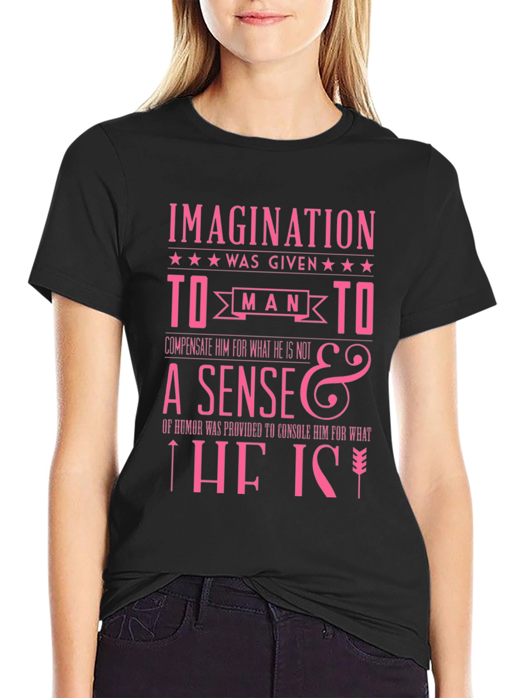 Imagination Humor Slogan Graphic T-Shirt