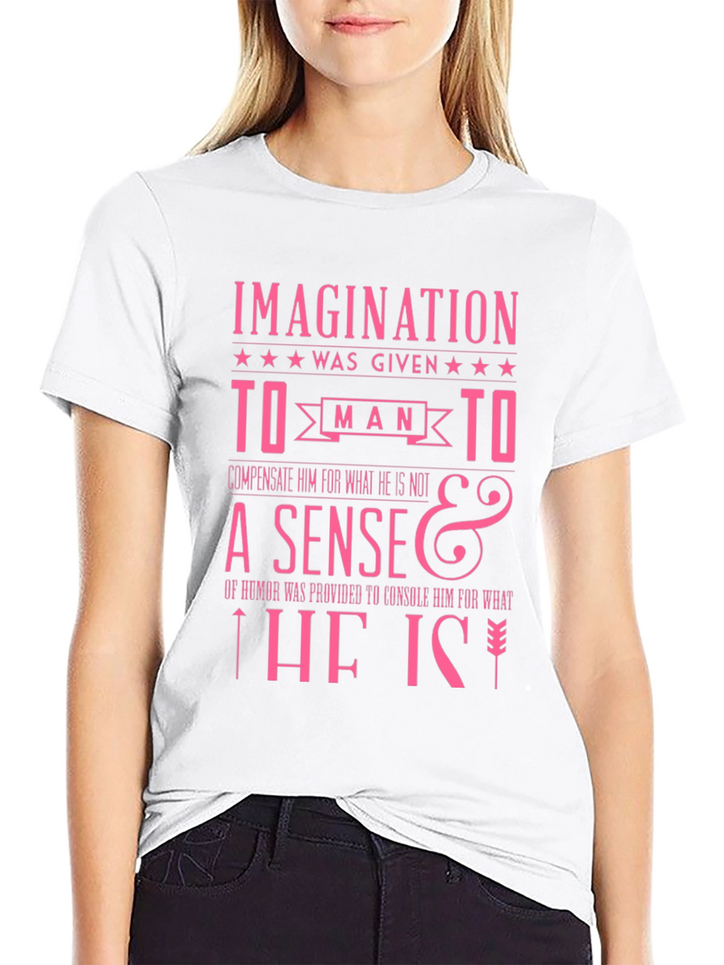 Imagination Humor Slogan Graphic T-Shirt