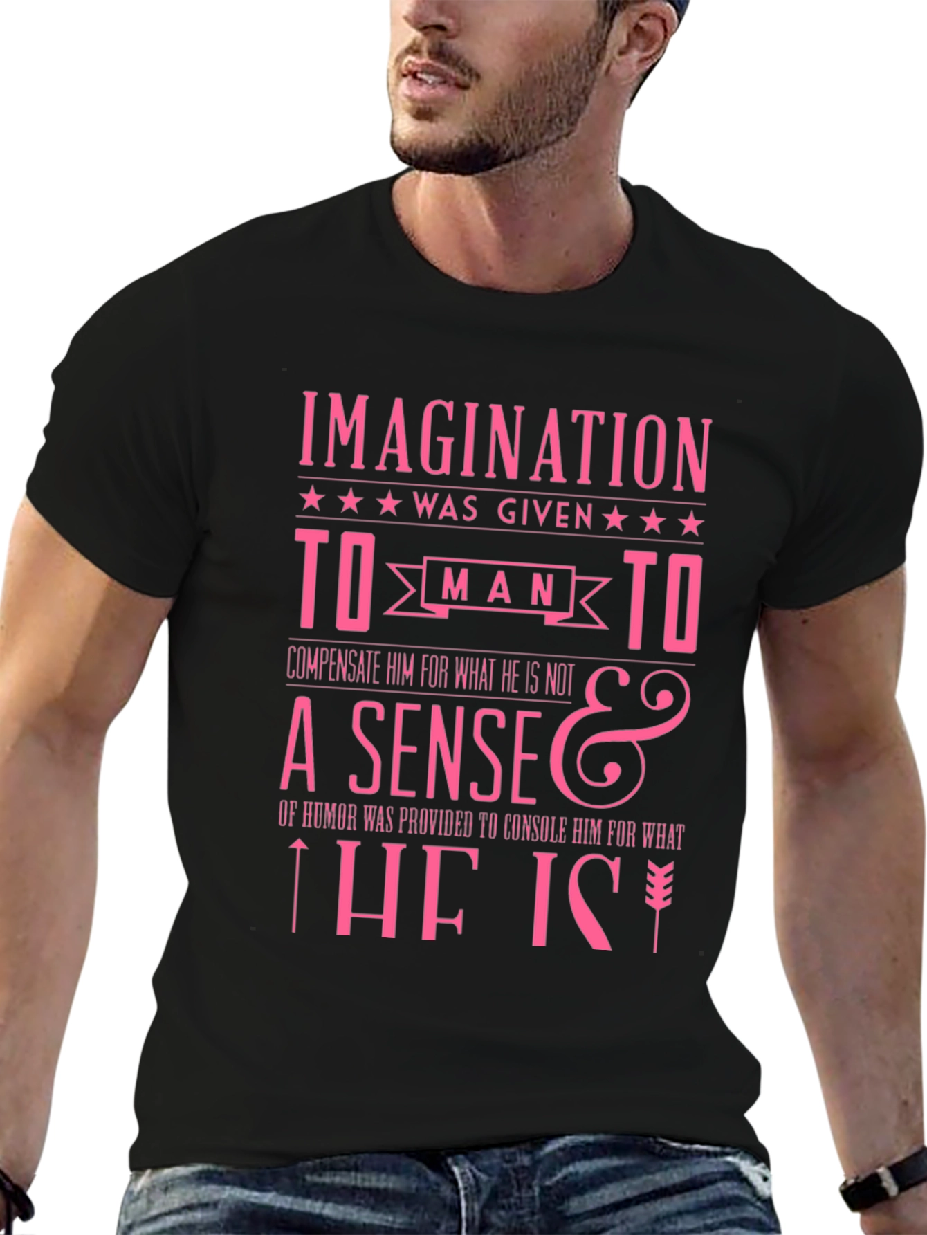 Imagination Humor Slogan Graphic T-Shirt