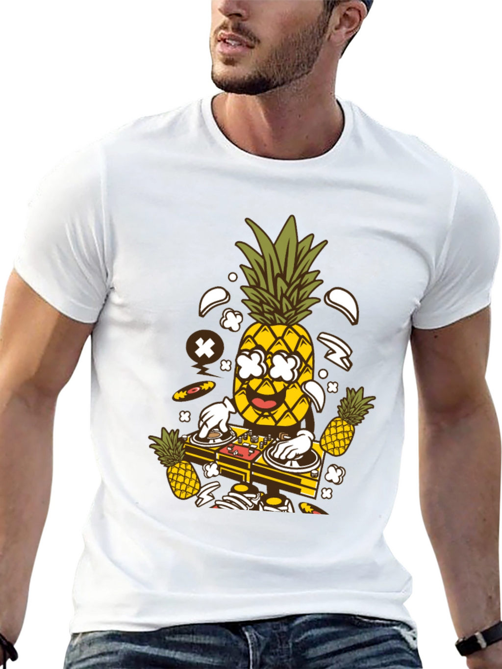 DJ Pineapple Graphic T-Shirt - Party Time!
