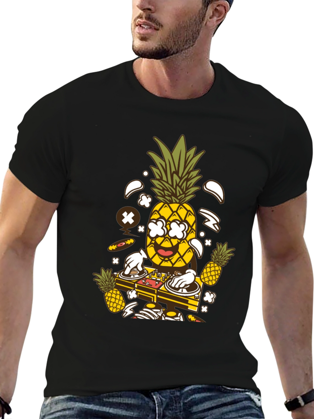 DJ Pineapple Graphic T-Shirt - Party Time!