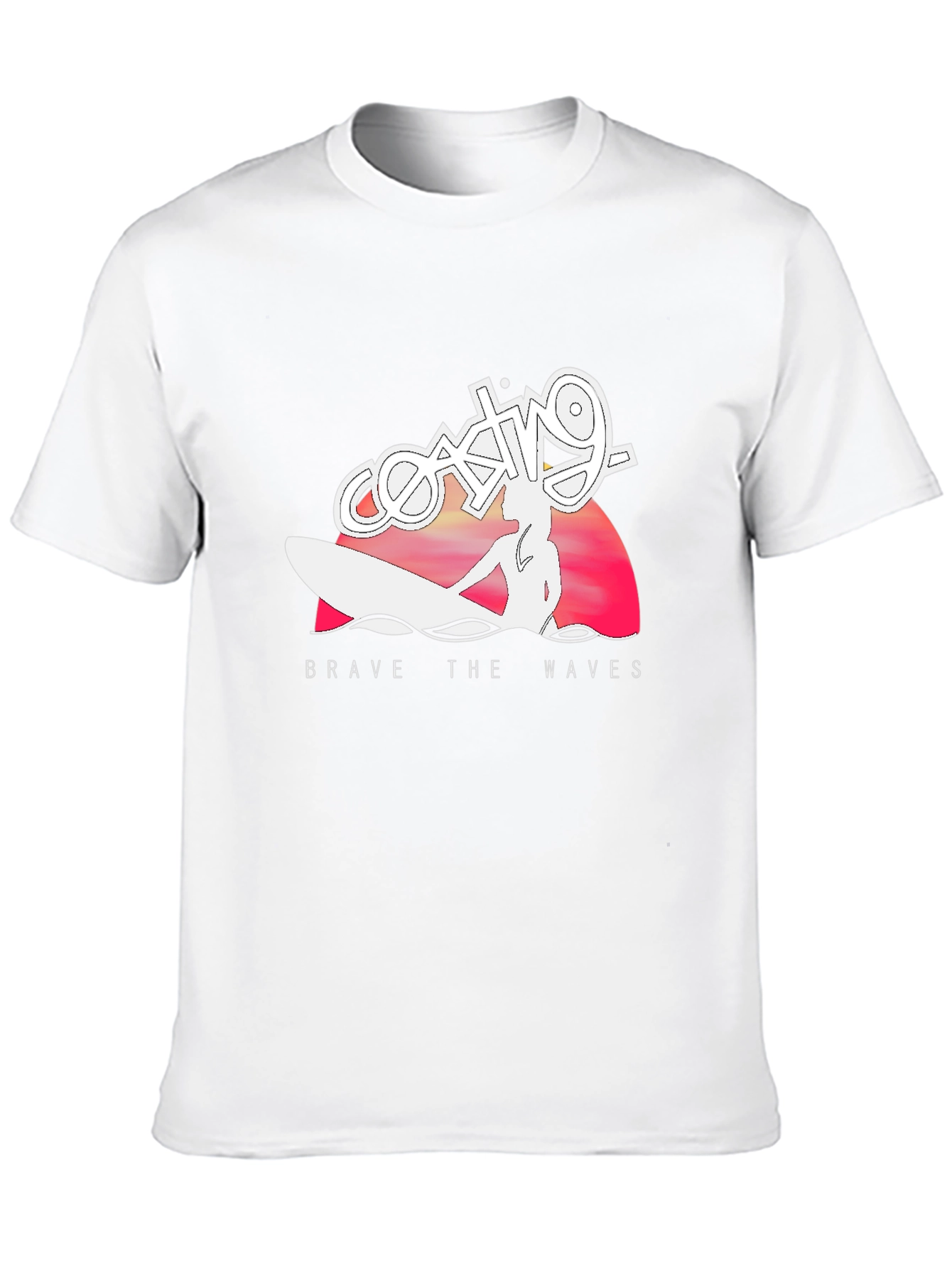 Coasting Brave The Waves T-Shirt - Black Surf Tee