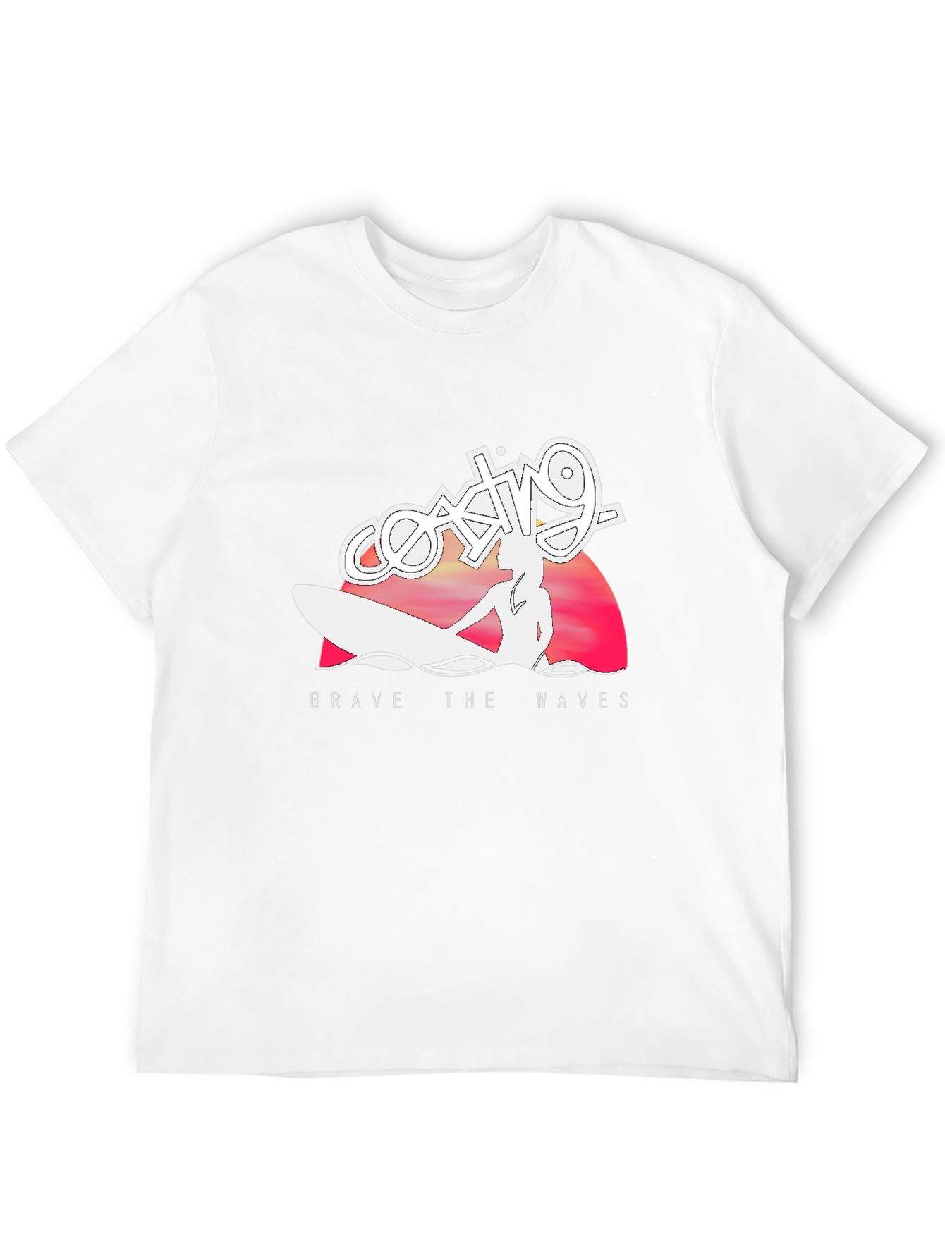 Coasting Brave The Waves T-Shirt - Black Surf Tee