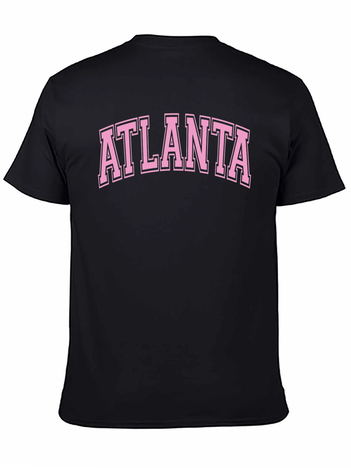 Atlanta Graphic Tee - Black Cotton Casual T-Shirt