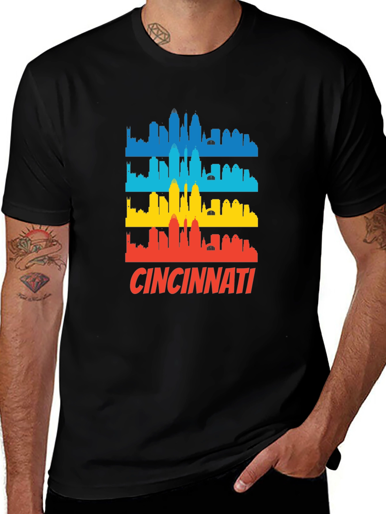 Cincinnati Skyline Graphic T-Shirt - Retro City Pride