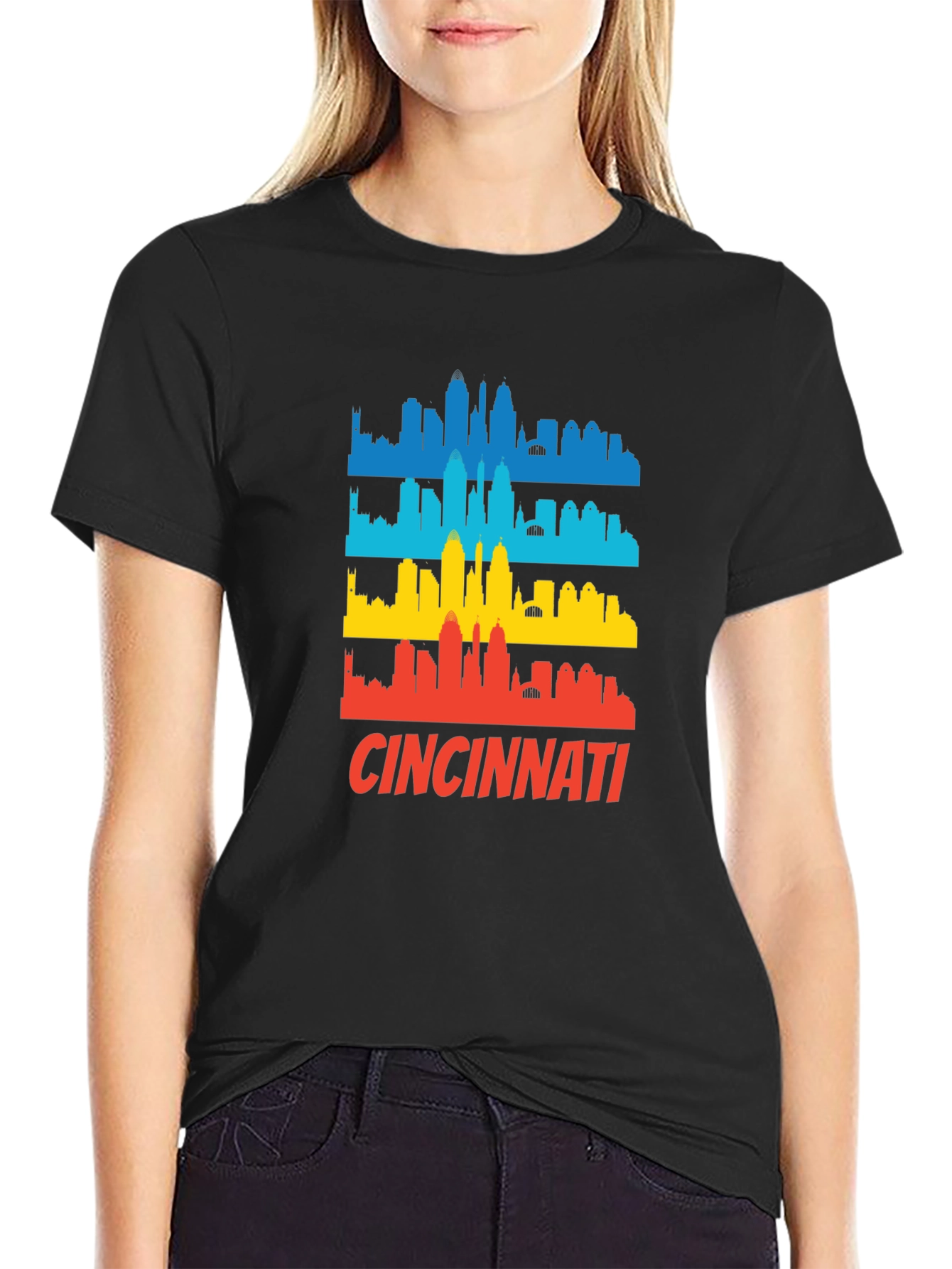 Cincinnati Skyline Graphic T-Shirt - Retro City Pride