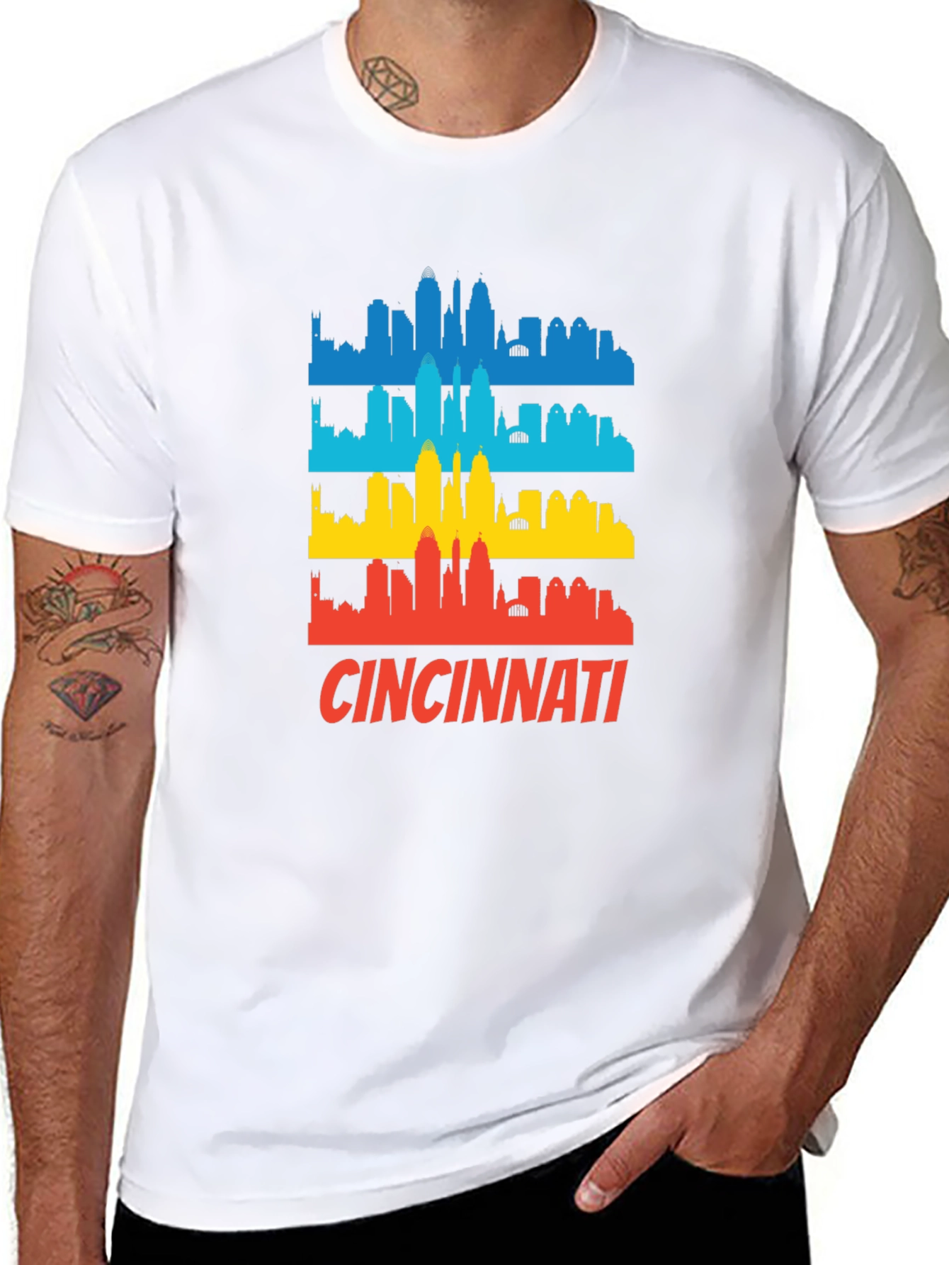 Cincinnati Skyline Graphic T-Shirt - Retro City Pride