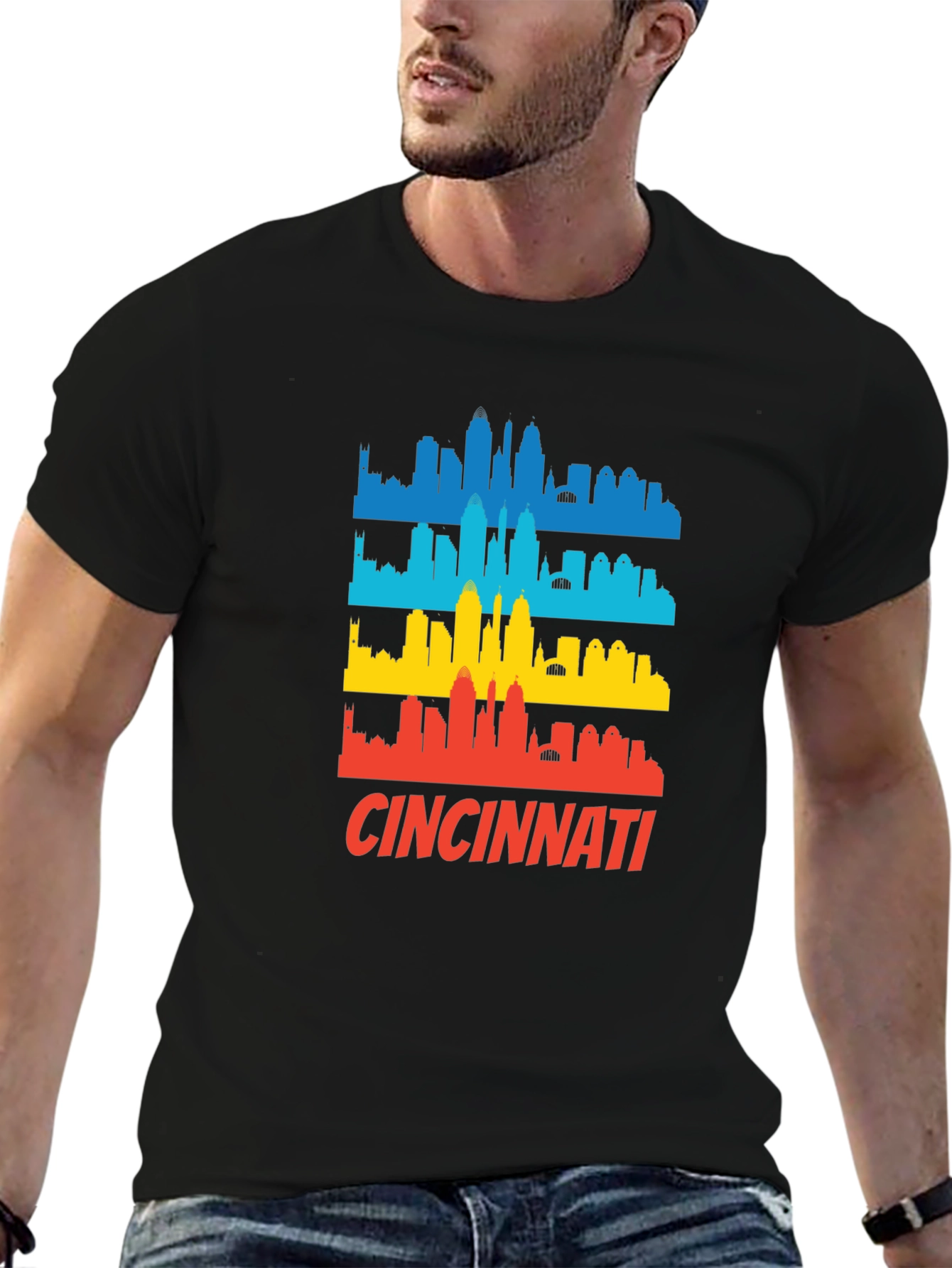 Cincinnati Skyline Graphic T-Shirt - Retro City Pride