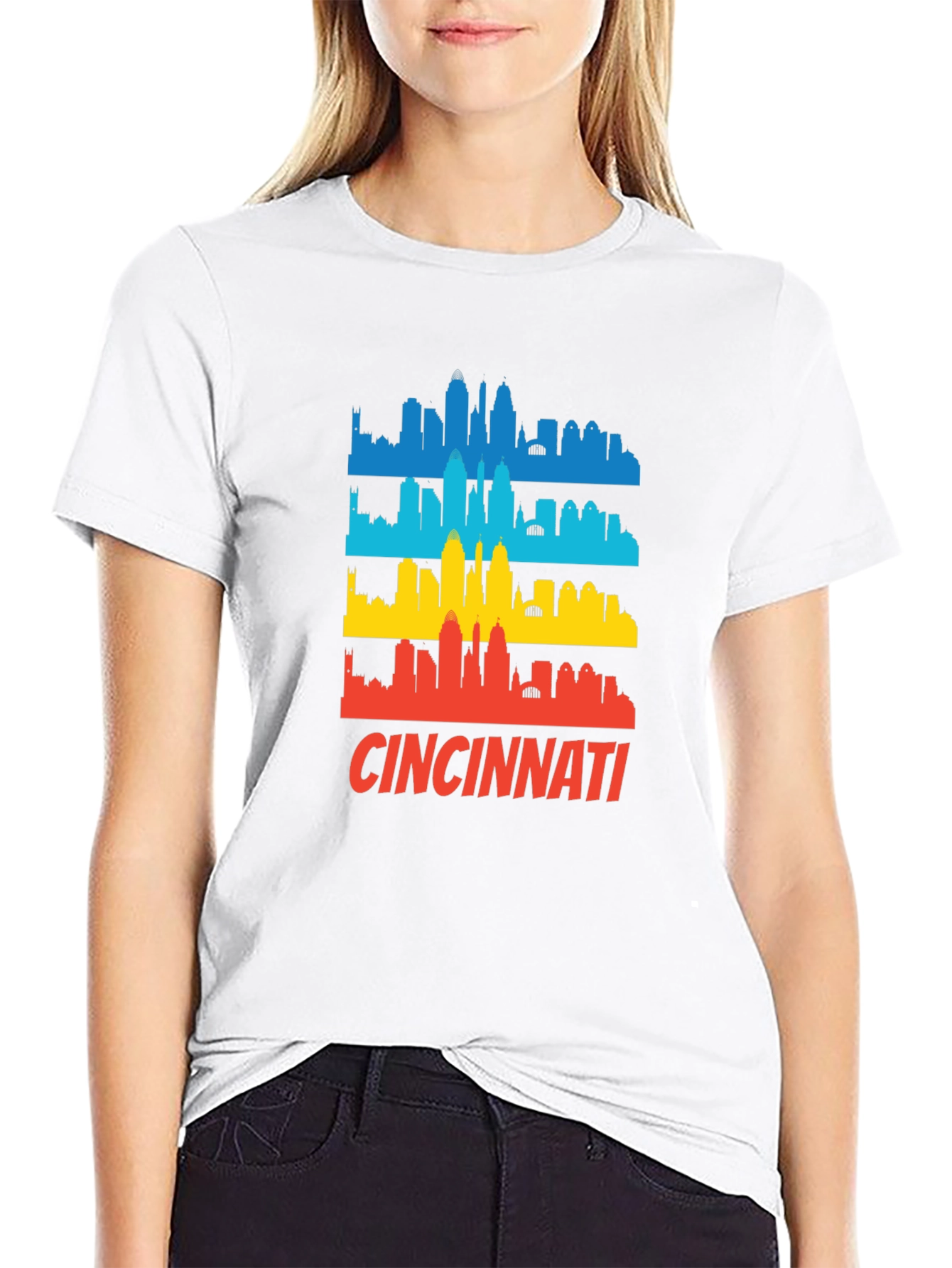 Cincinnati Skyline Graphic T-Shirt - Retro City Pride