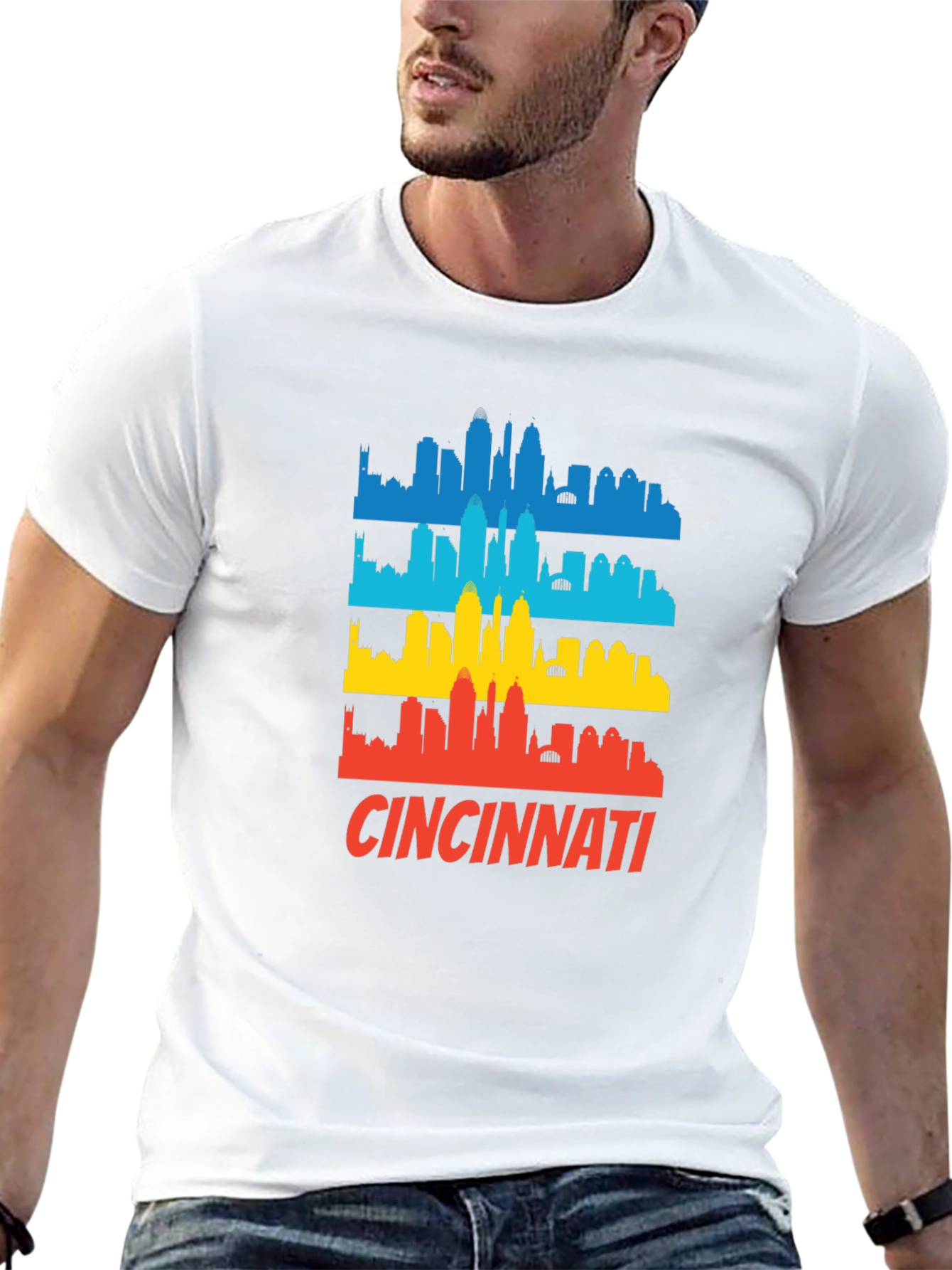 Cincinnati Skyline Graphic T-Shirt - Retro City Pride