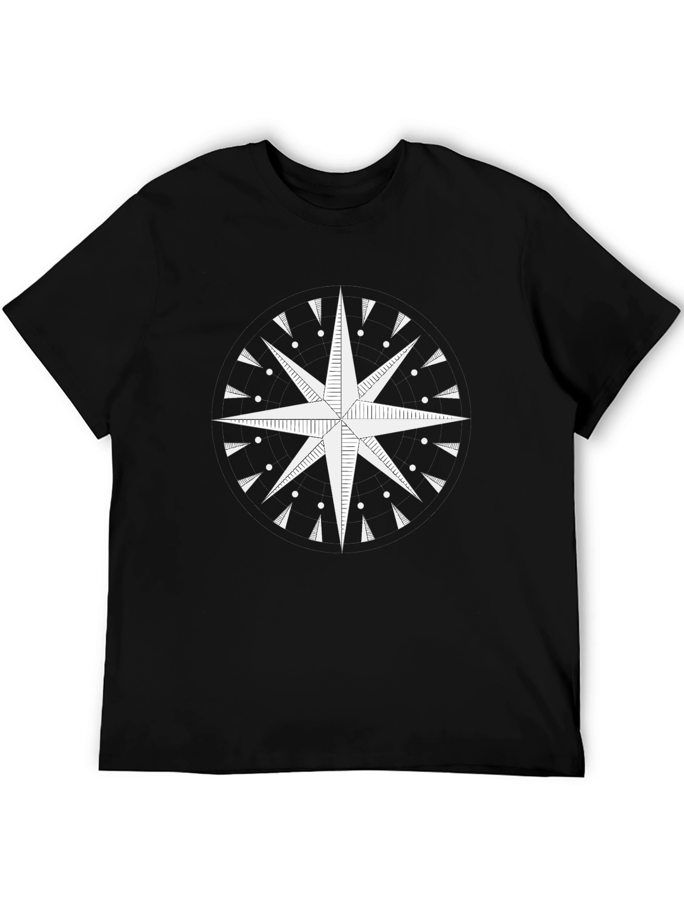 Compass Rose Graphic Tee - Classic Black Shirt