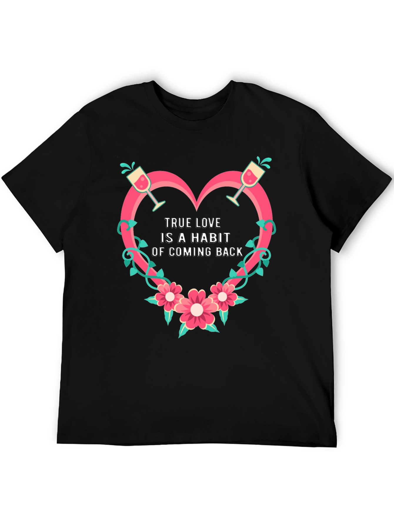True Love Habit Graphic Tee - Black Unisex