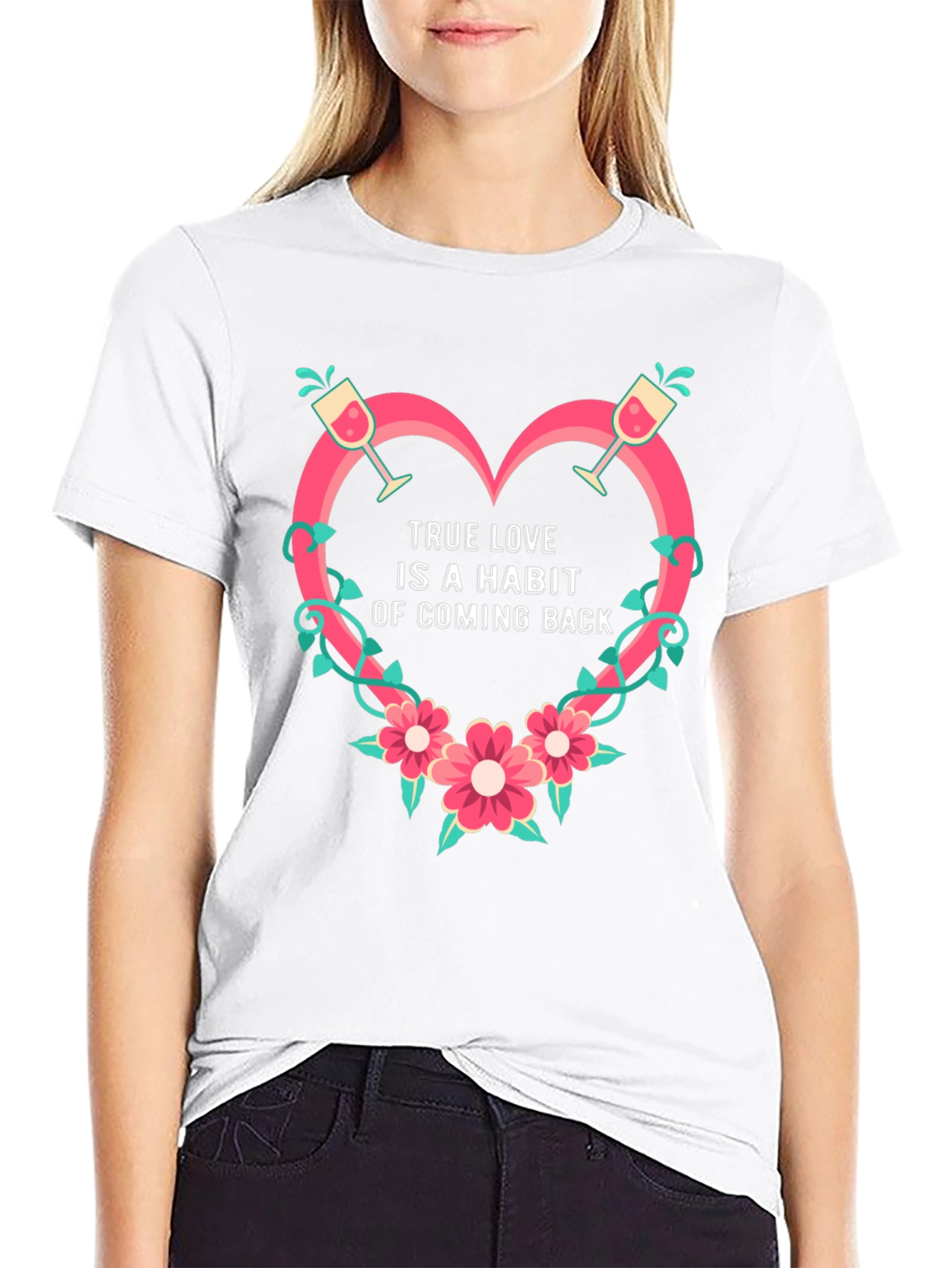 True Love Habit Graphic Tee - Black Unisex