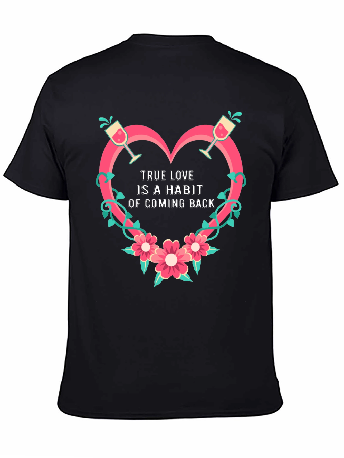 True Love Habit Graphic Tee - Black Unisex