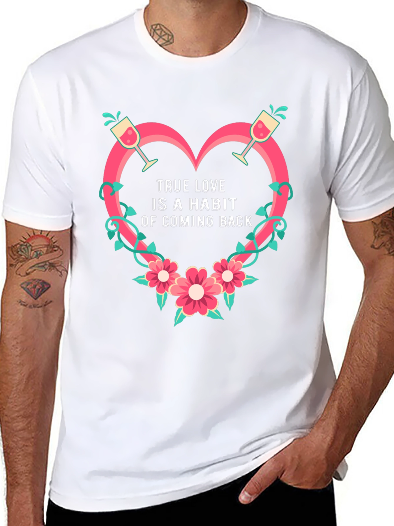 True Love Habit Graphic Tee - Black Unisex