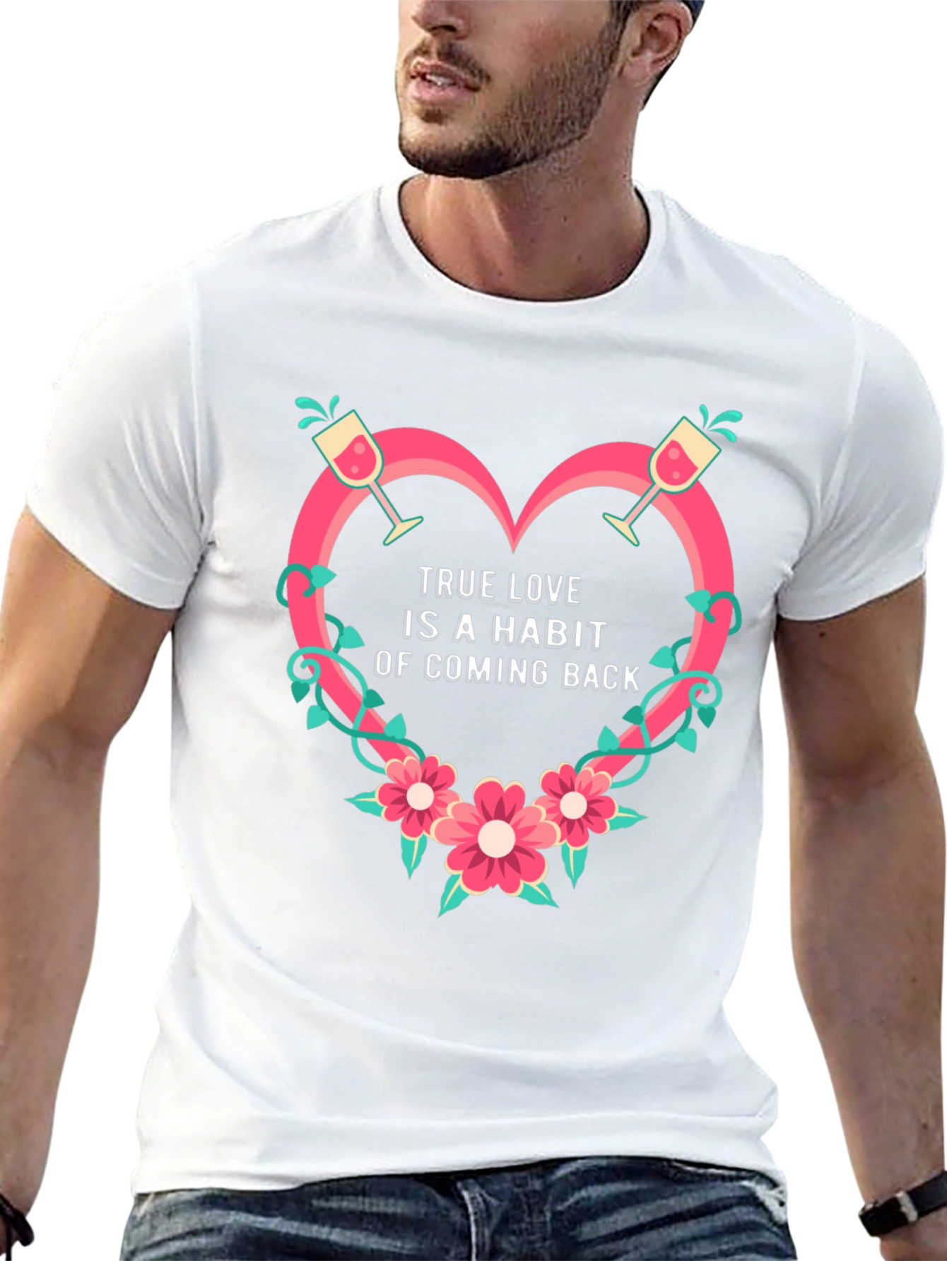 True Love Habit Graphic Tee - Black Unisex