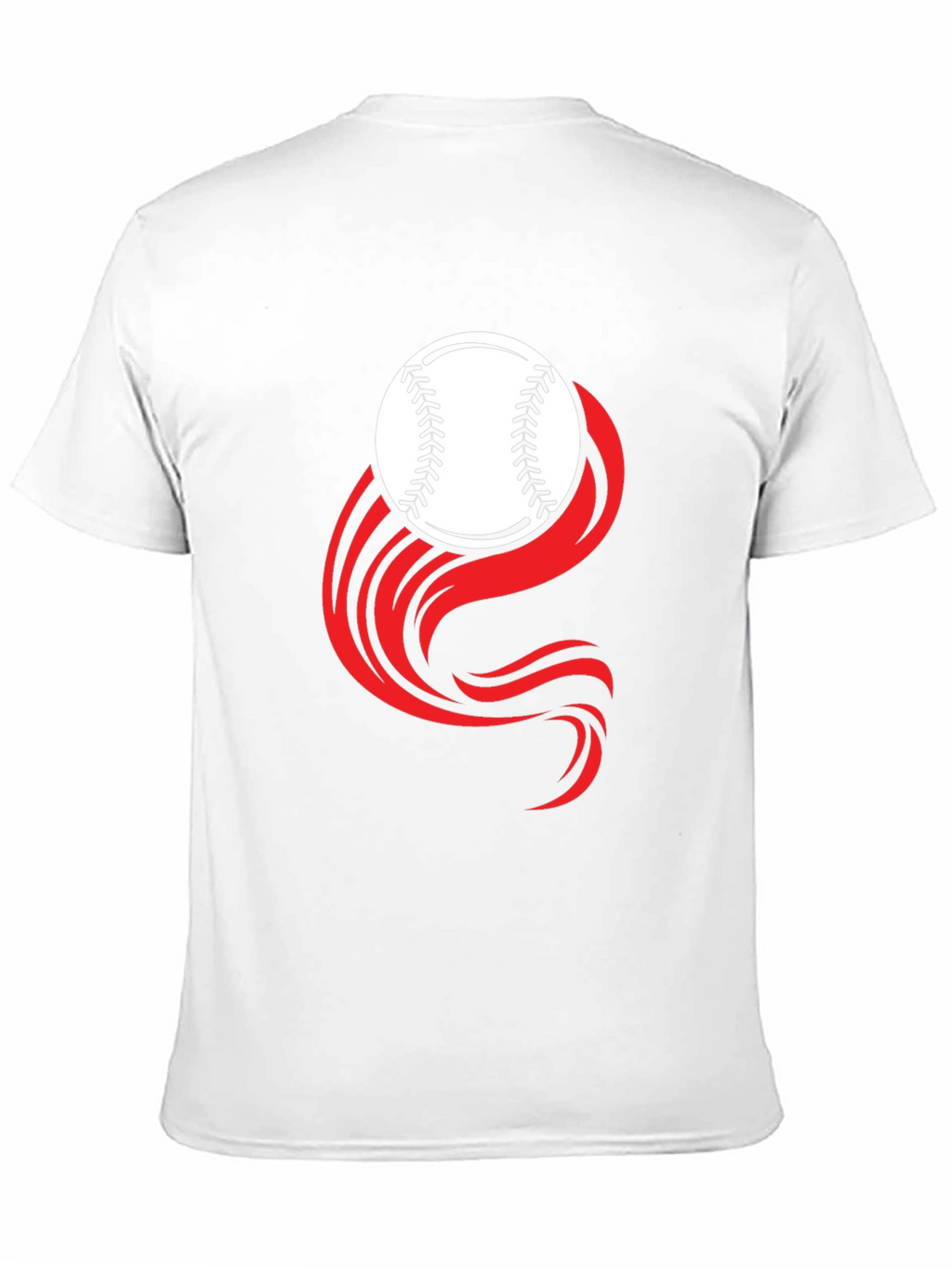 Baseball Graphic Tee - Black Cotton Blend