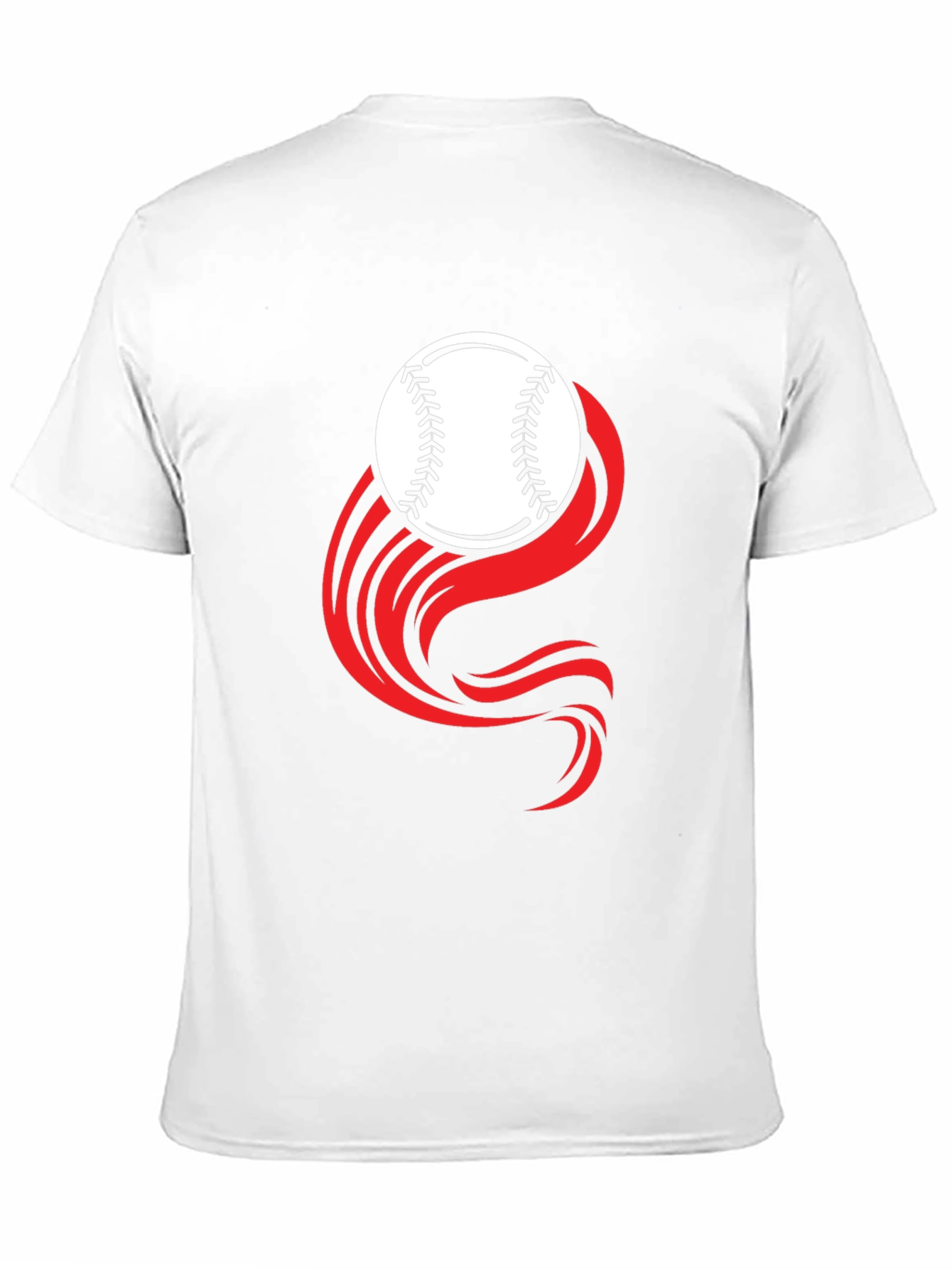 Baseball Graphic Tee - Black Cotton Blend