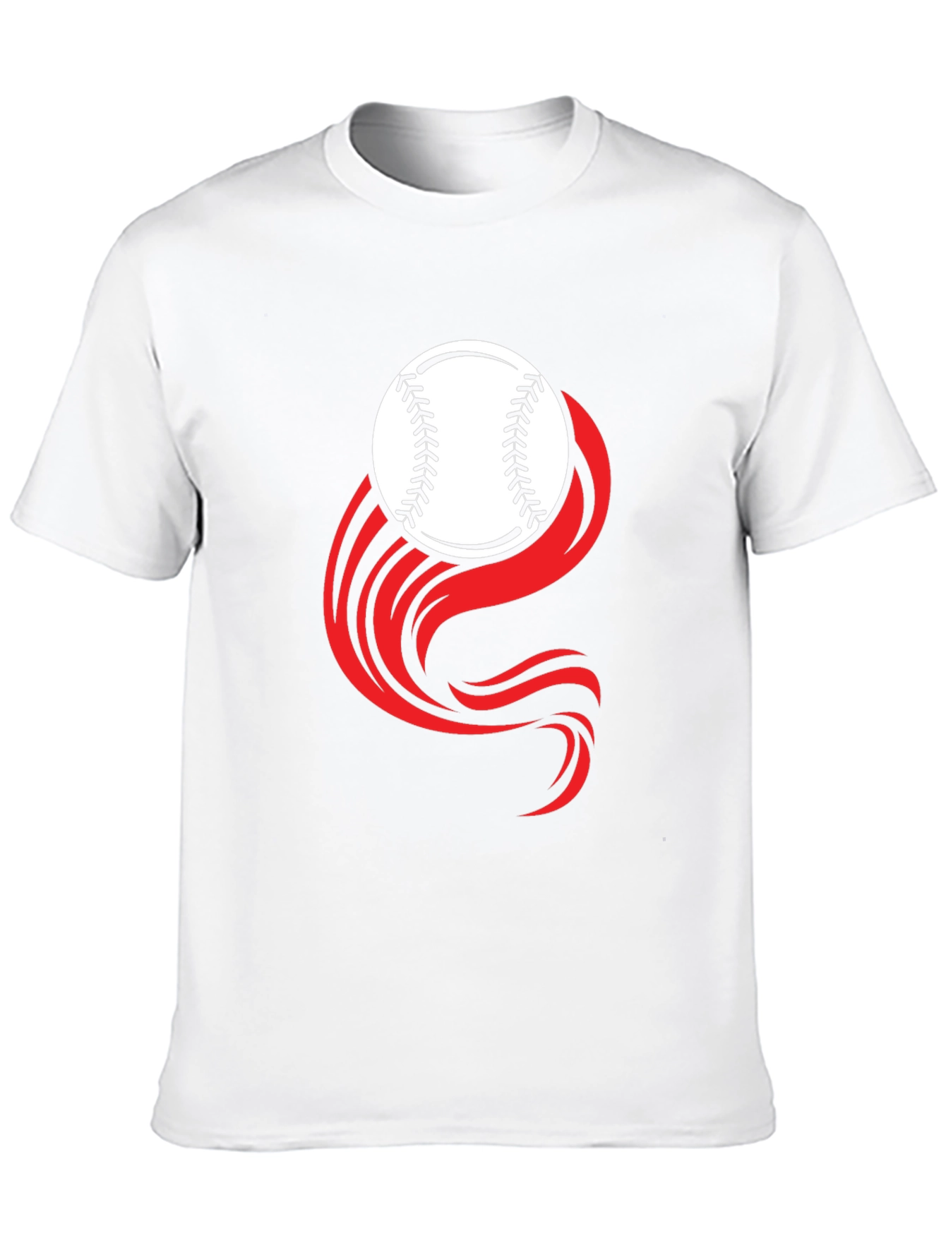 Baseball Graphic Tee - Black Cotton Blend