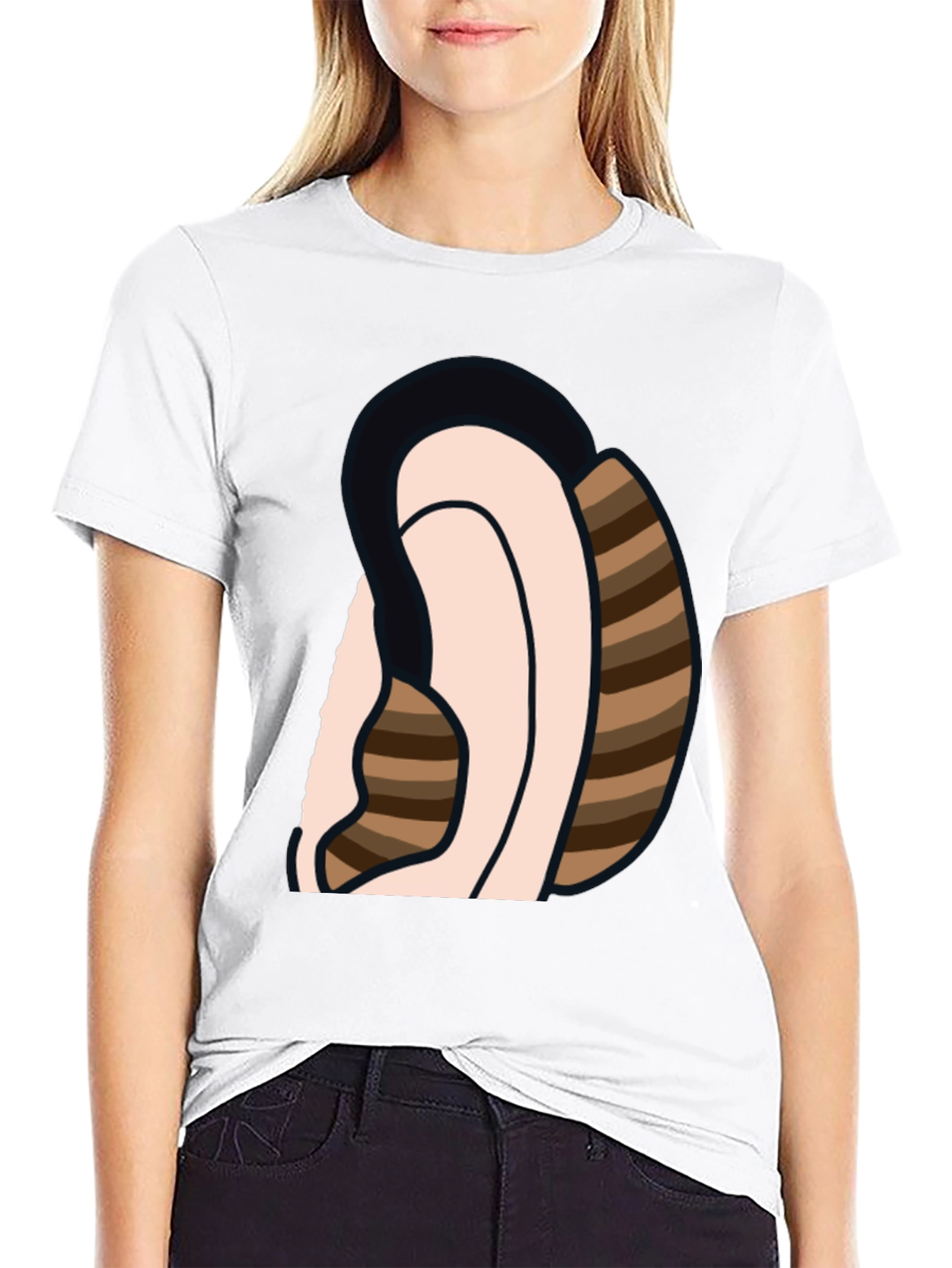 Ear Sketch Graphic Tee - Casual Cotton T-Shirt