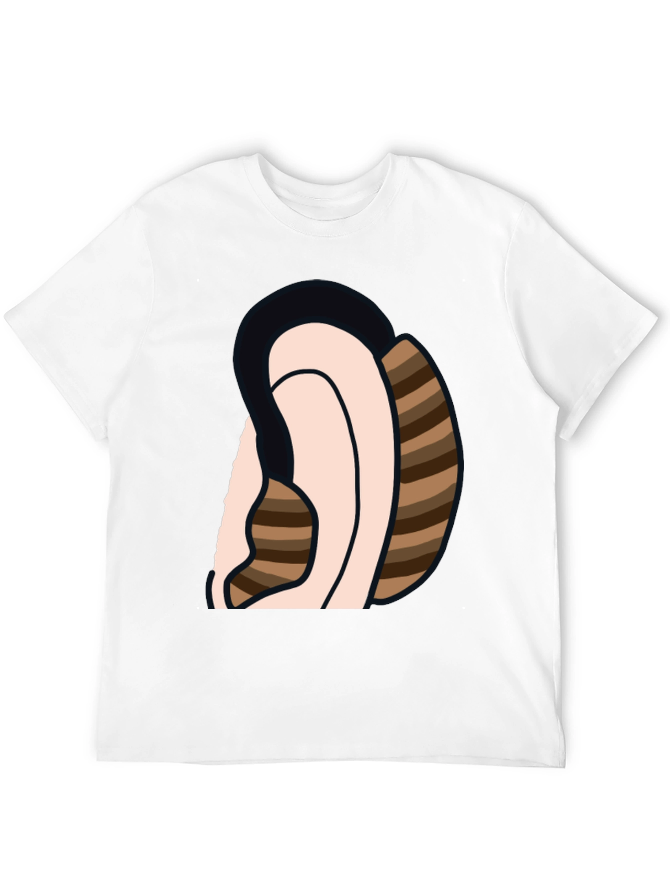 Ear Sketch Graphic Tee - Casual Cotton T-Shirt