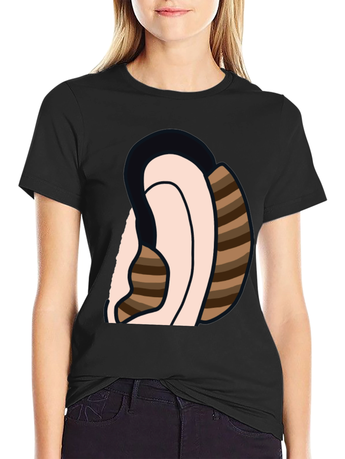 Ear Sketch Graphic Tee - Casual Cotton T-Shirt