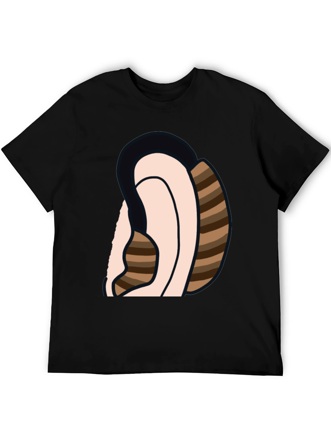 Ear Sketch Graphic Tee - Casual Cotton T-Shirt