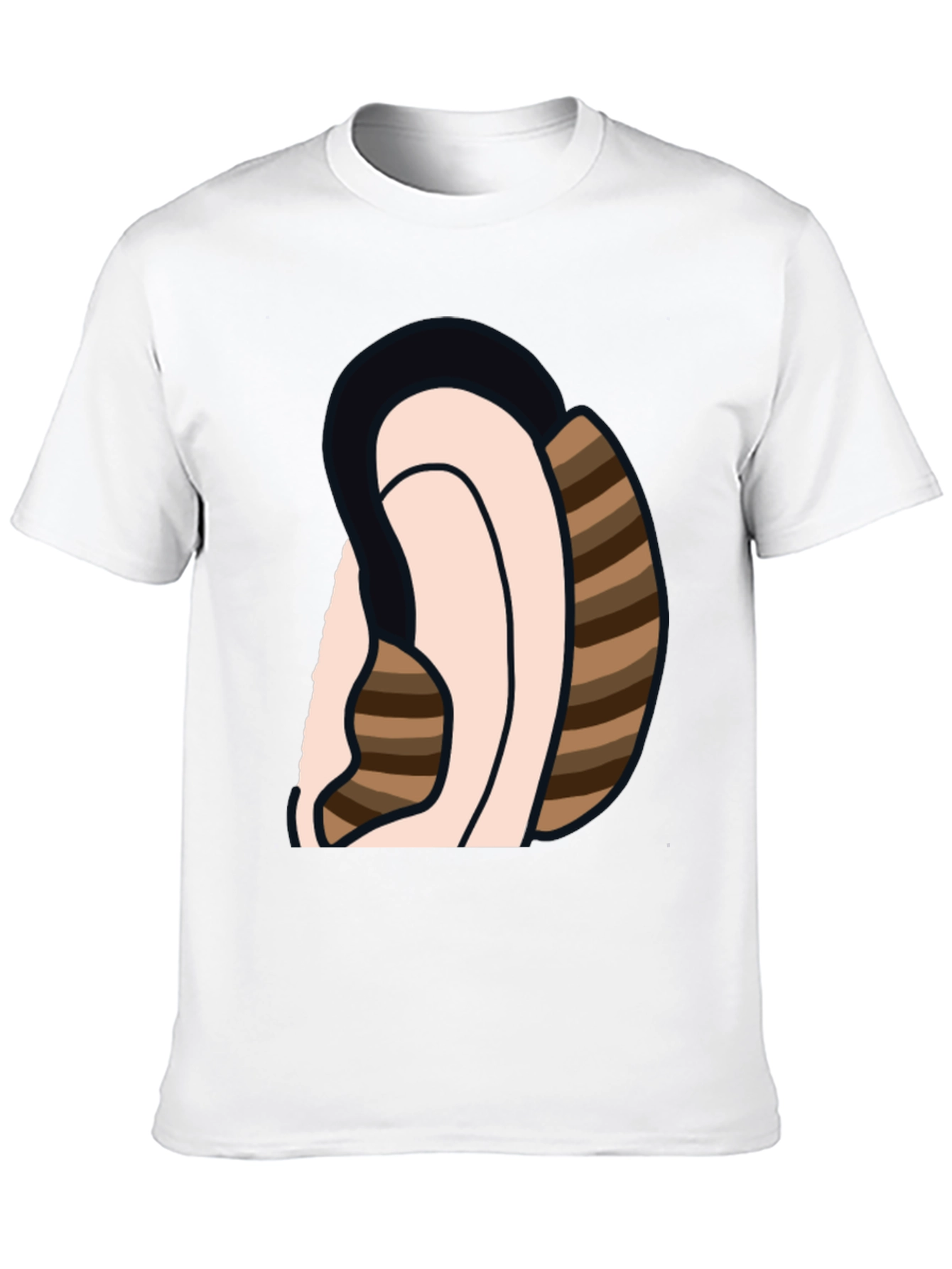 Ear Sketch Graphic Tee - Casual Cotton T-Shirt