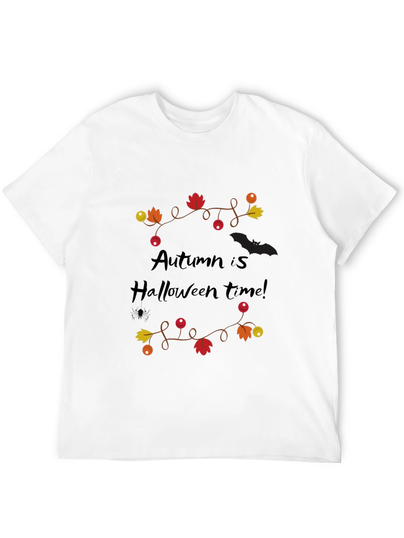 Autumn Is Halloween Time Black Graphic Tee