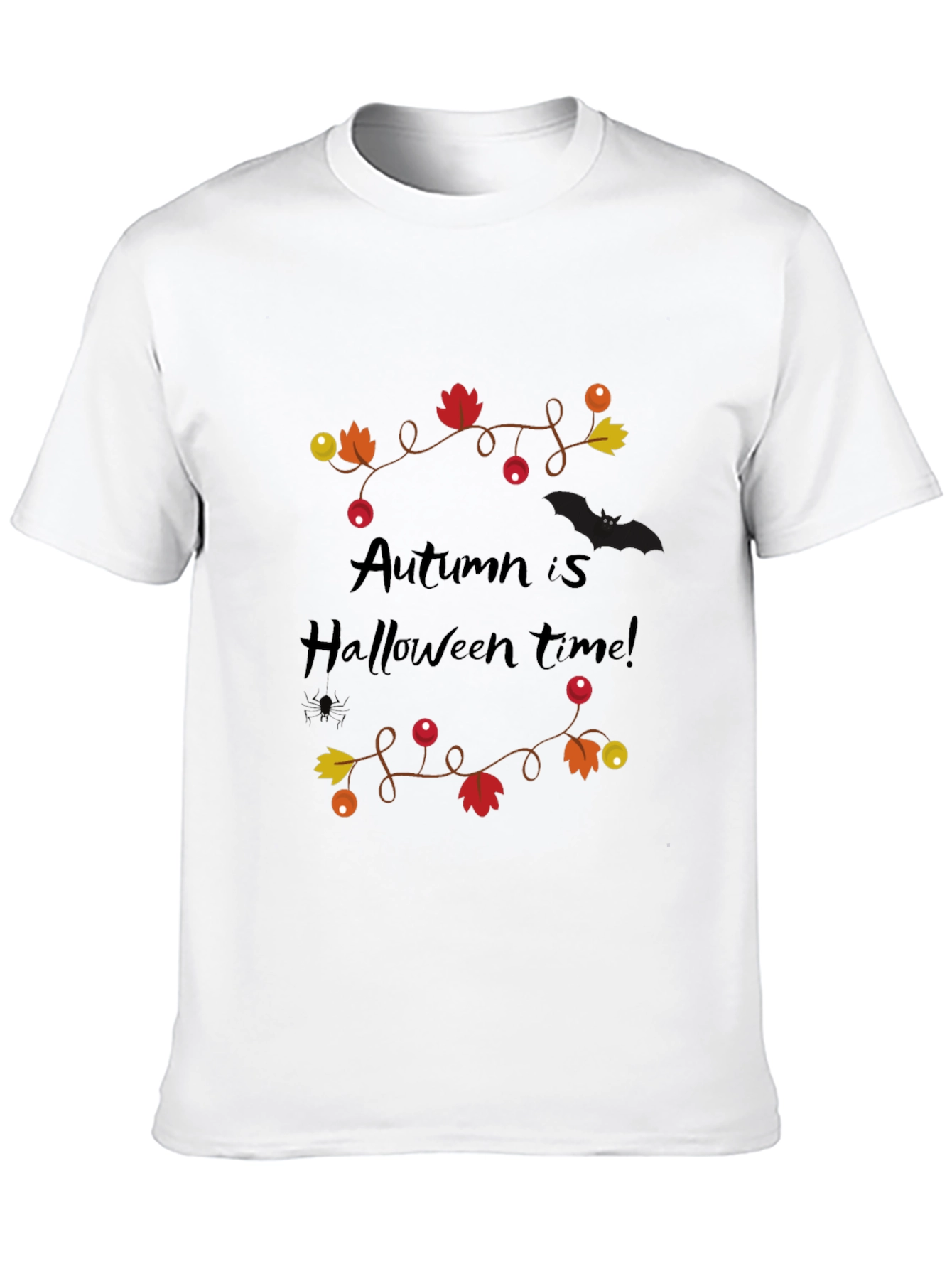 Autumn Is Halloween Time Black Graphic Tee