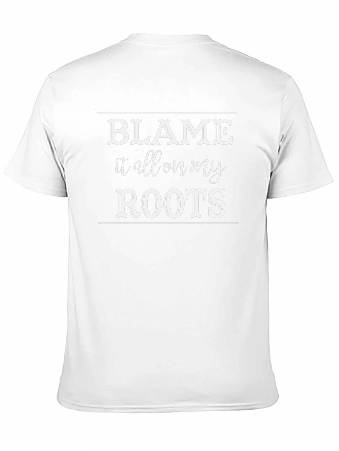Blame It On My Roots Graphic Tee - Black Cotton T-Shirt