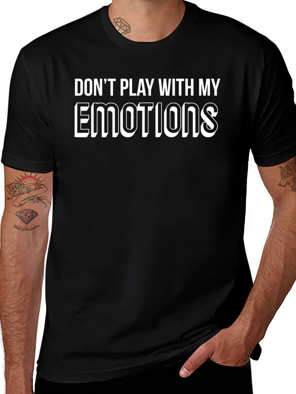 Emotional Warning Mens Black T-Shirt