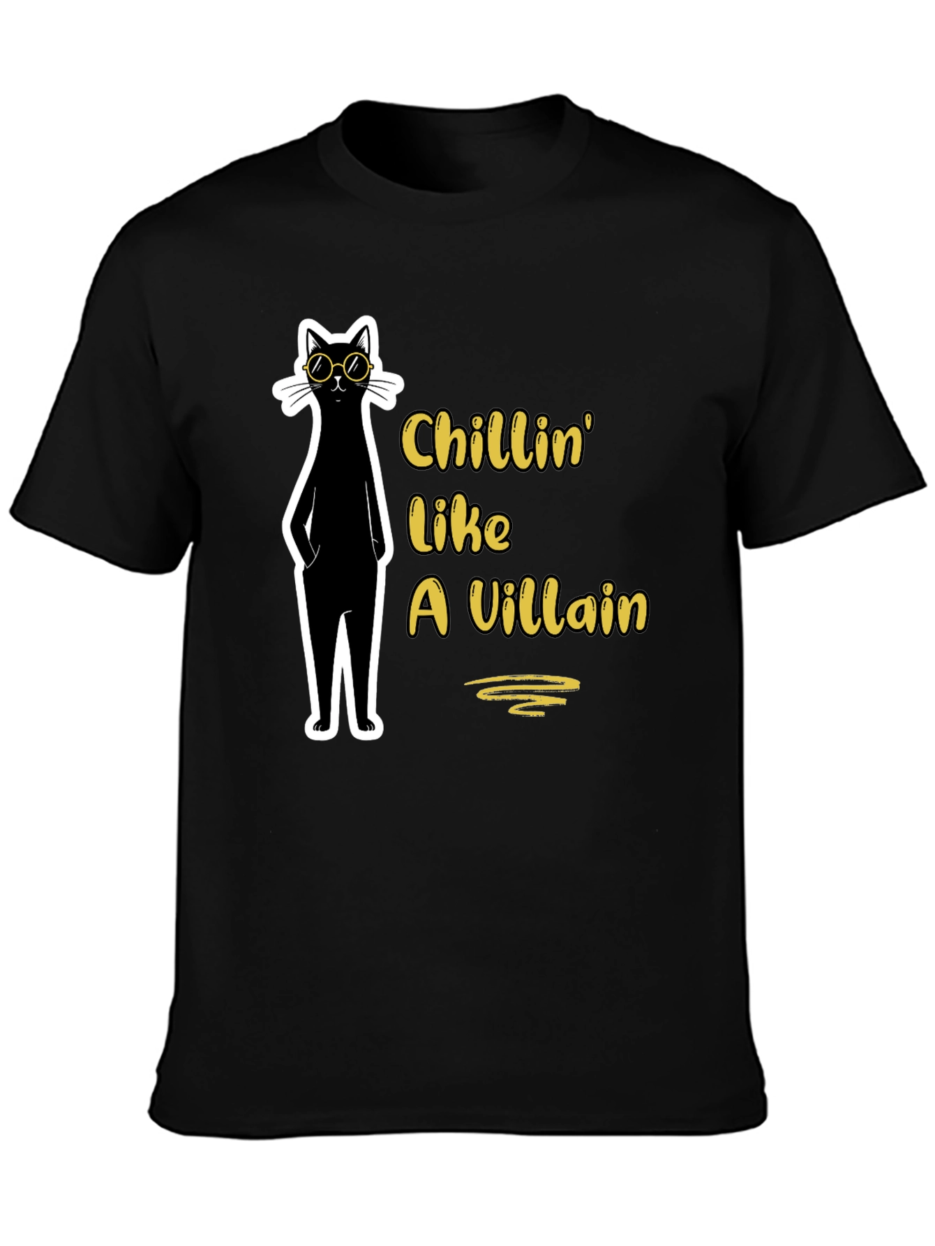 Chillin Like a Villain Cat T-Shirt