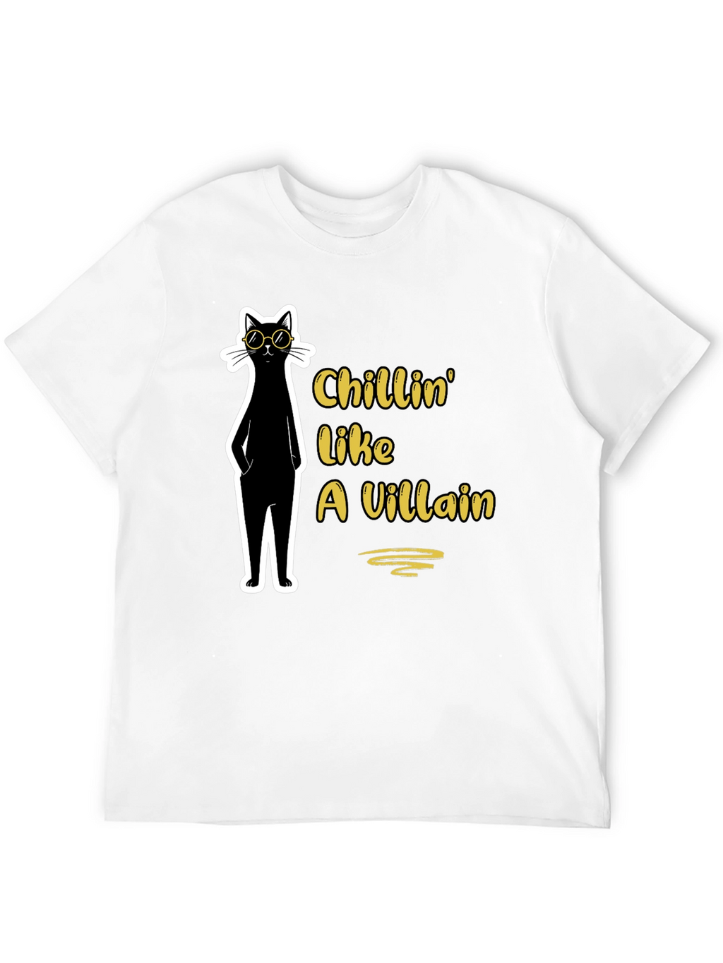 Chillin Like a Villain Cat T-Shirt