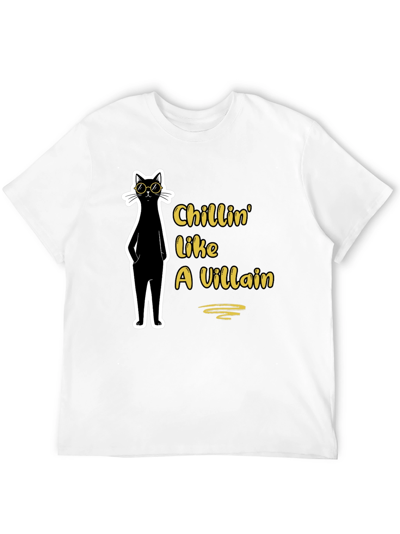 Chillin Like a Villain Cat T-Shirt