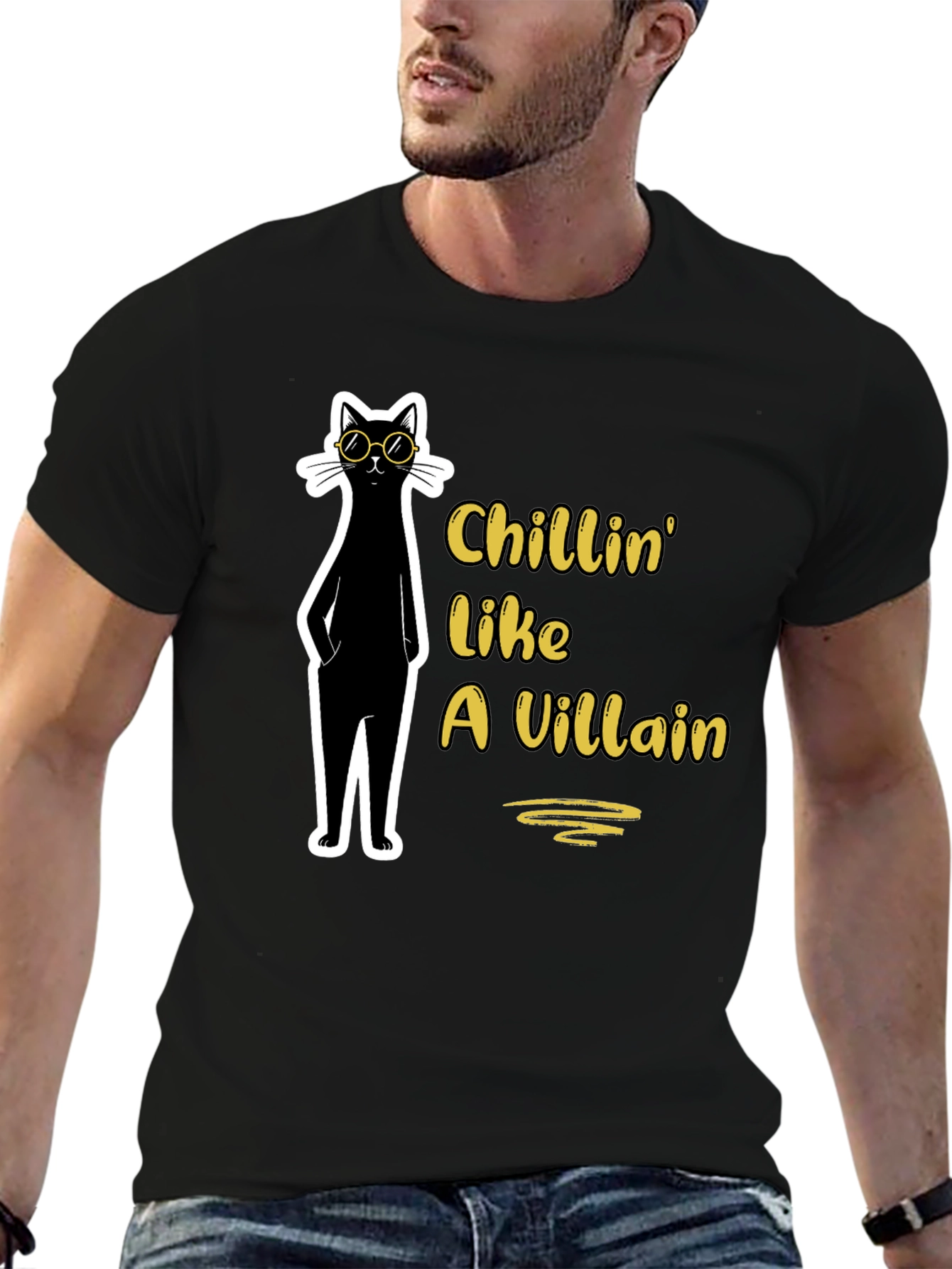 Chillin Like a Villain Cat T-Shirt