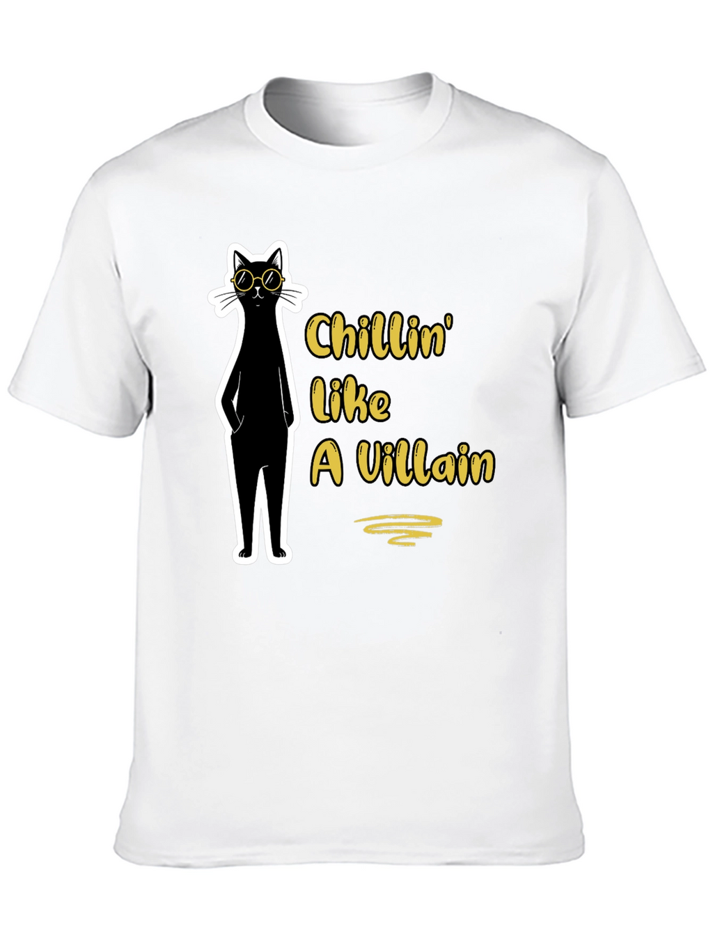 Chillin Like a Villain Cat T-Shirt
