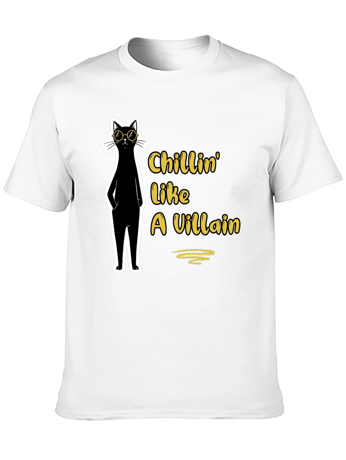 Chillin Like a Villain Cat T-Shirt