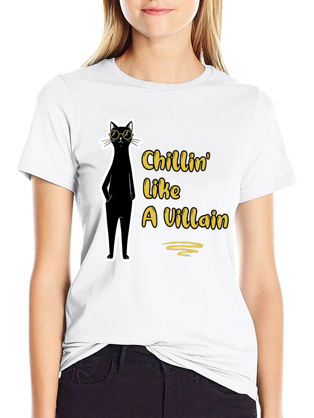 Chillin Like a Villain Cat T-Shirt