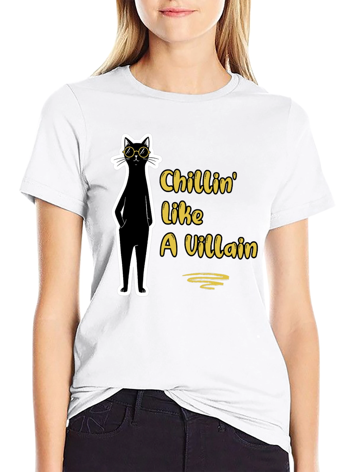 Chillin Like a Villain Cat T-Shirt