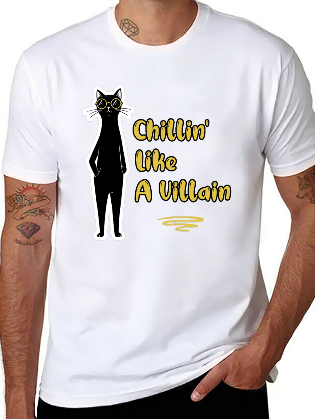 Chillin Like a Villain Cat T-Shirt