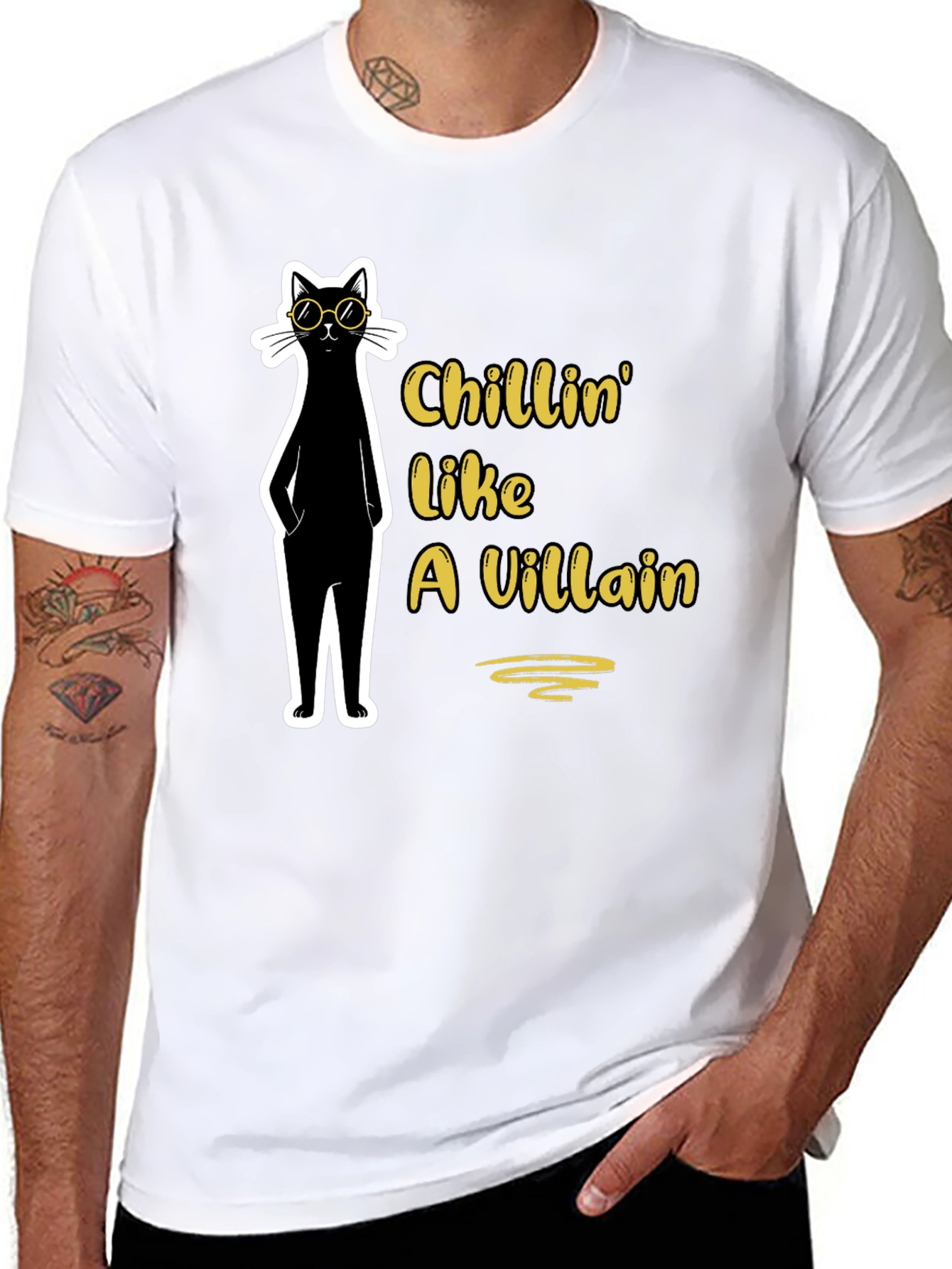 Chillin Like a Villain Cat T-Shirt