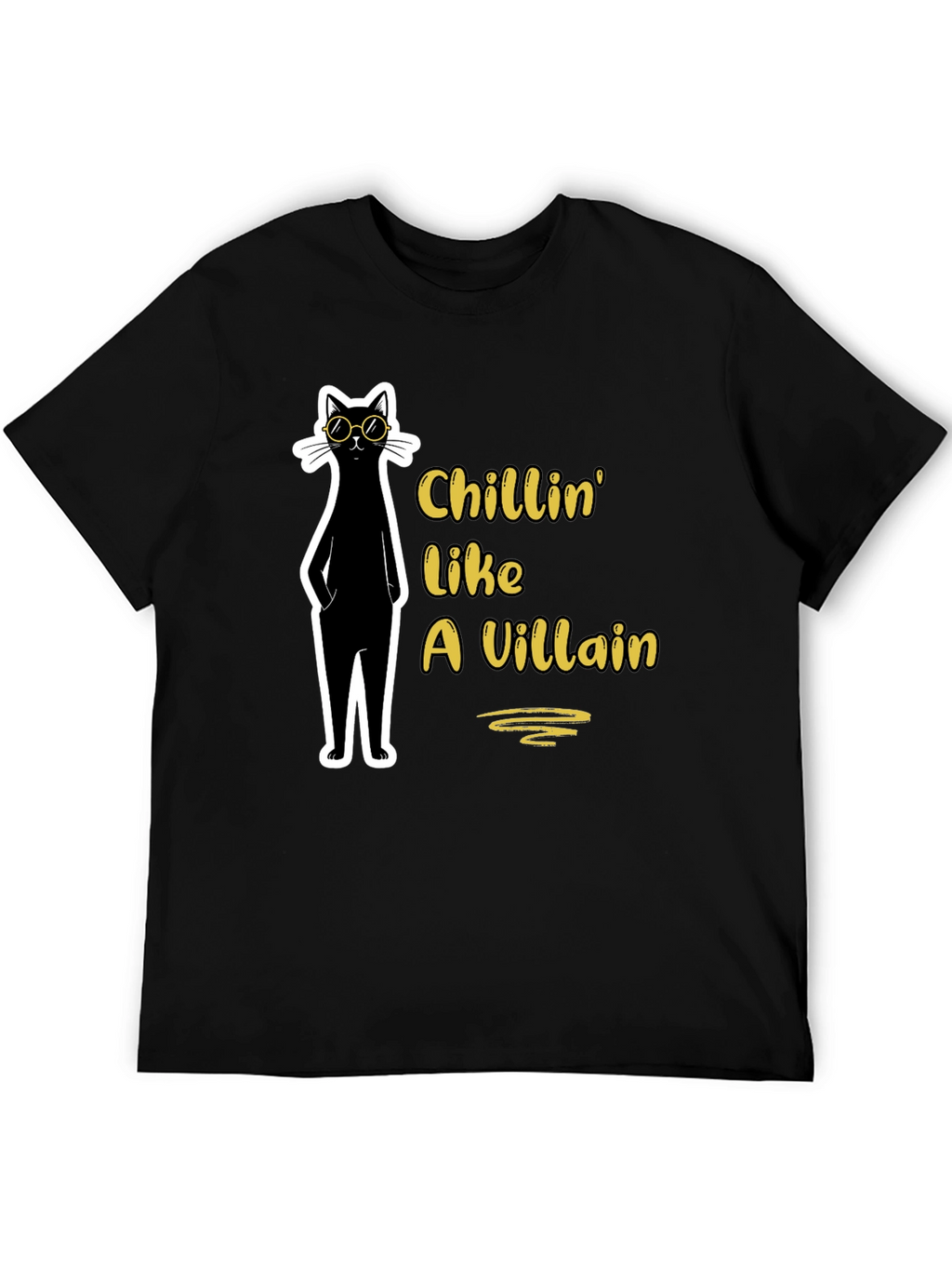 Chillin Like a Villain Cat T-Shirt